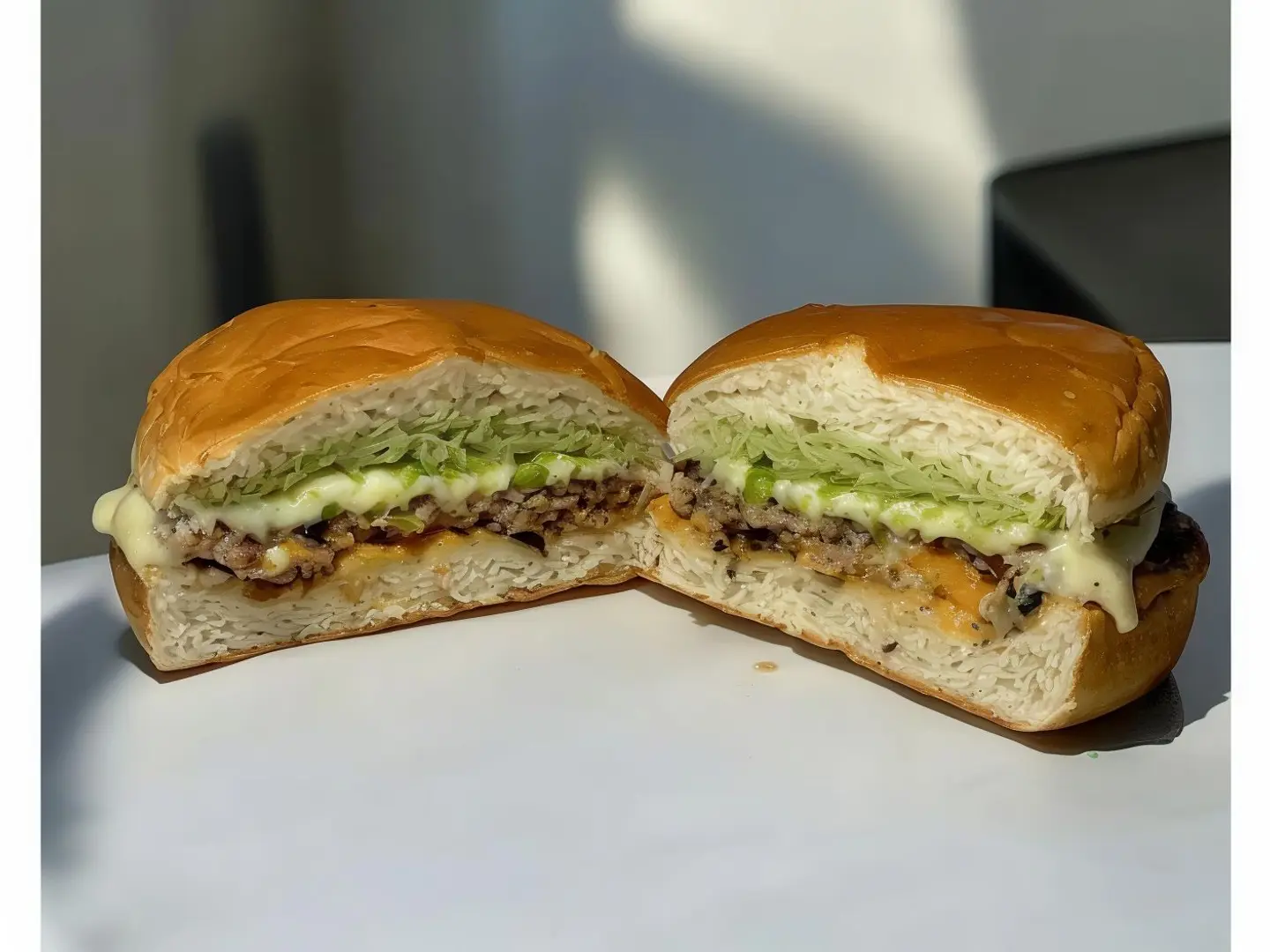 وجبة برجر لحم معبوج