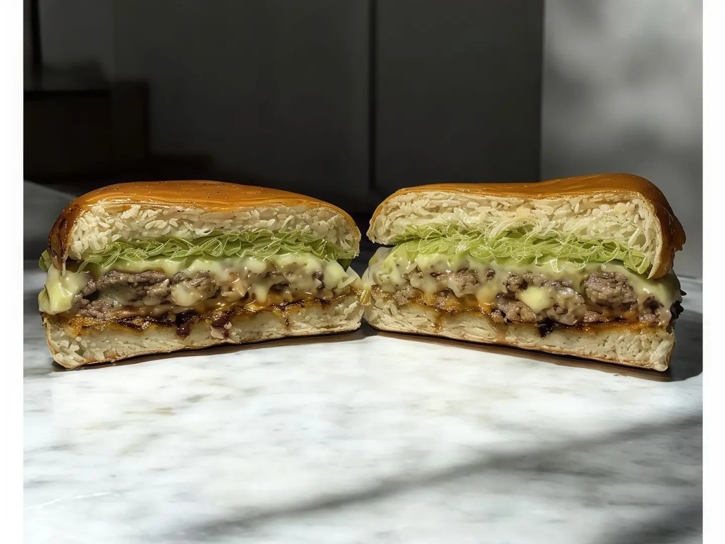 وجبة برجر لحم معبوج دبل