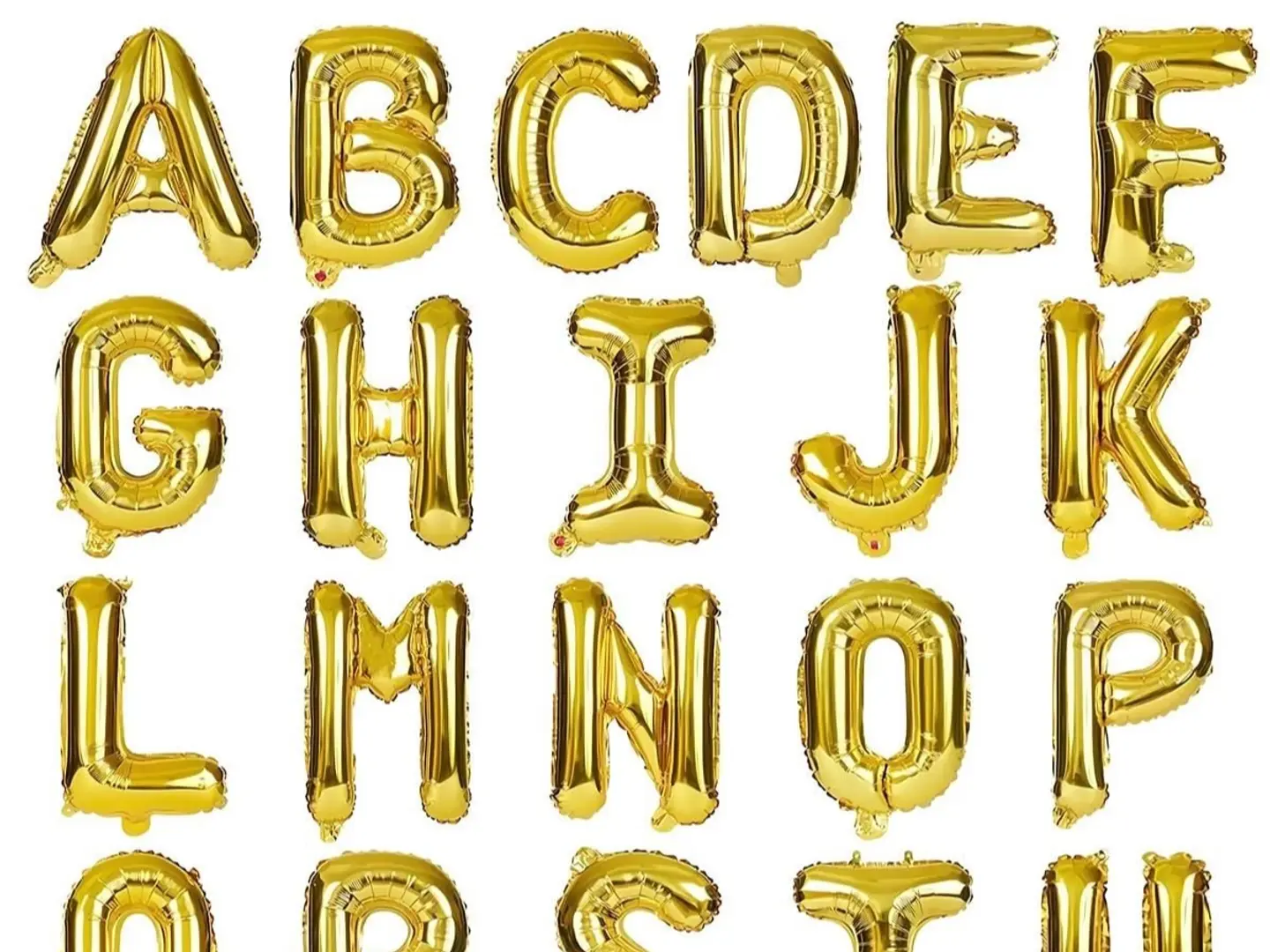 حروف هيليوم ذهبي كبيره