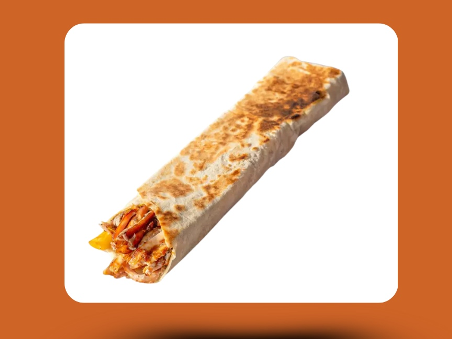 شاورما دجاج وسط بالجبن