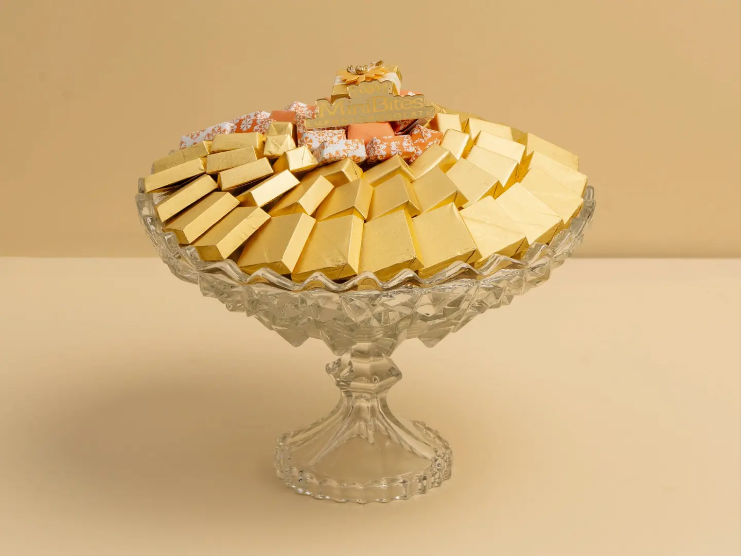 Gold Wrapped Chocolate Vase