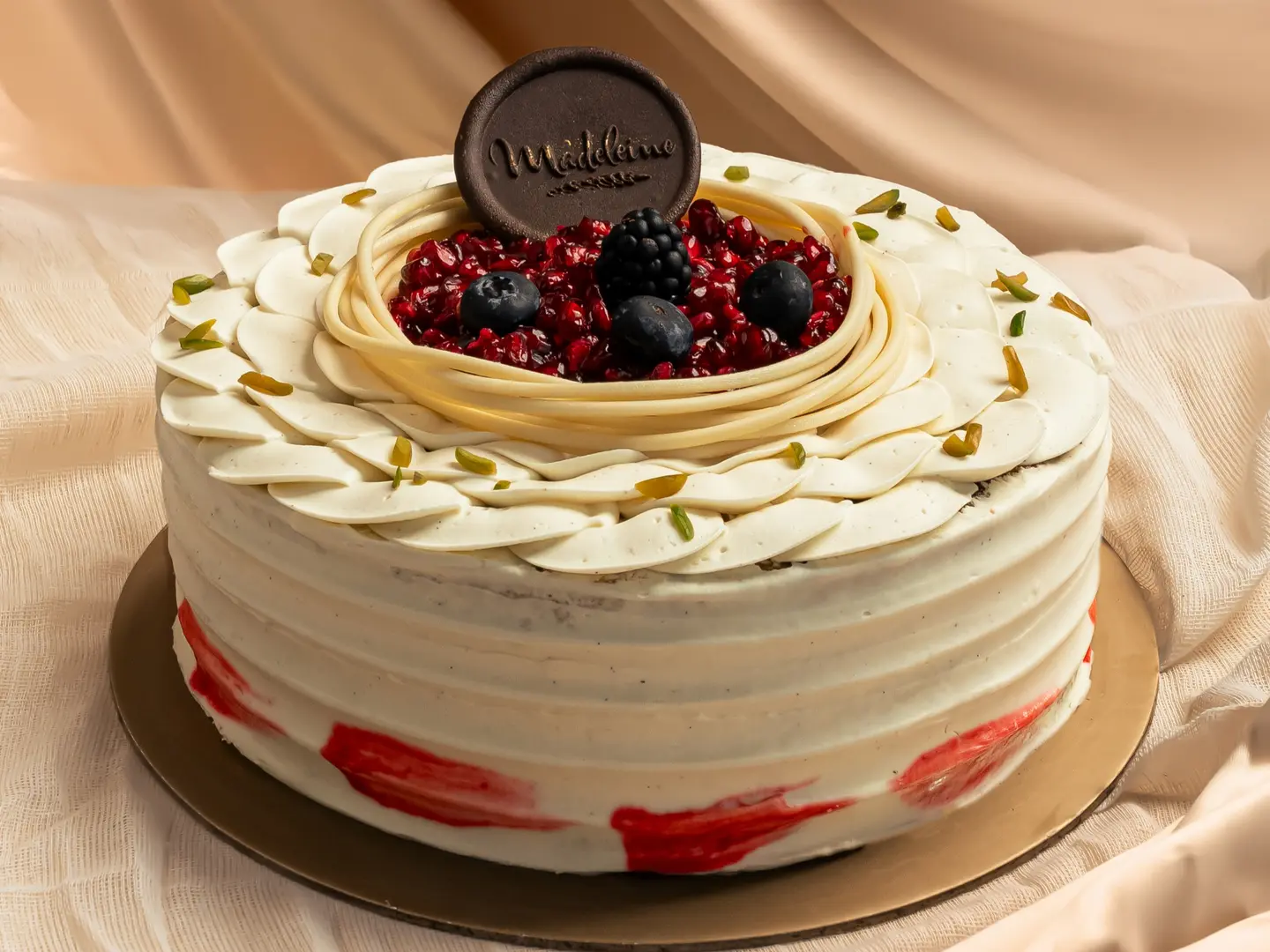 Big Pomegranate Pistachio Cake