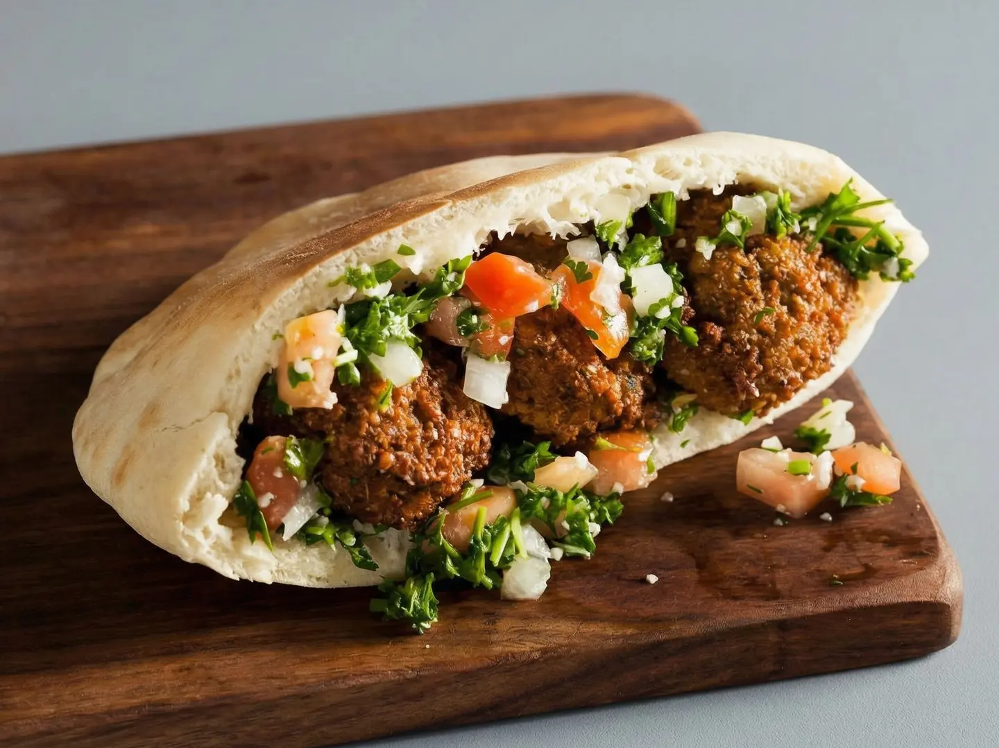 ساندوتش فول على فلافل