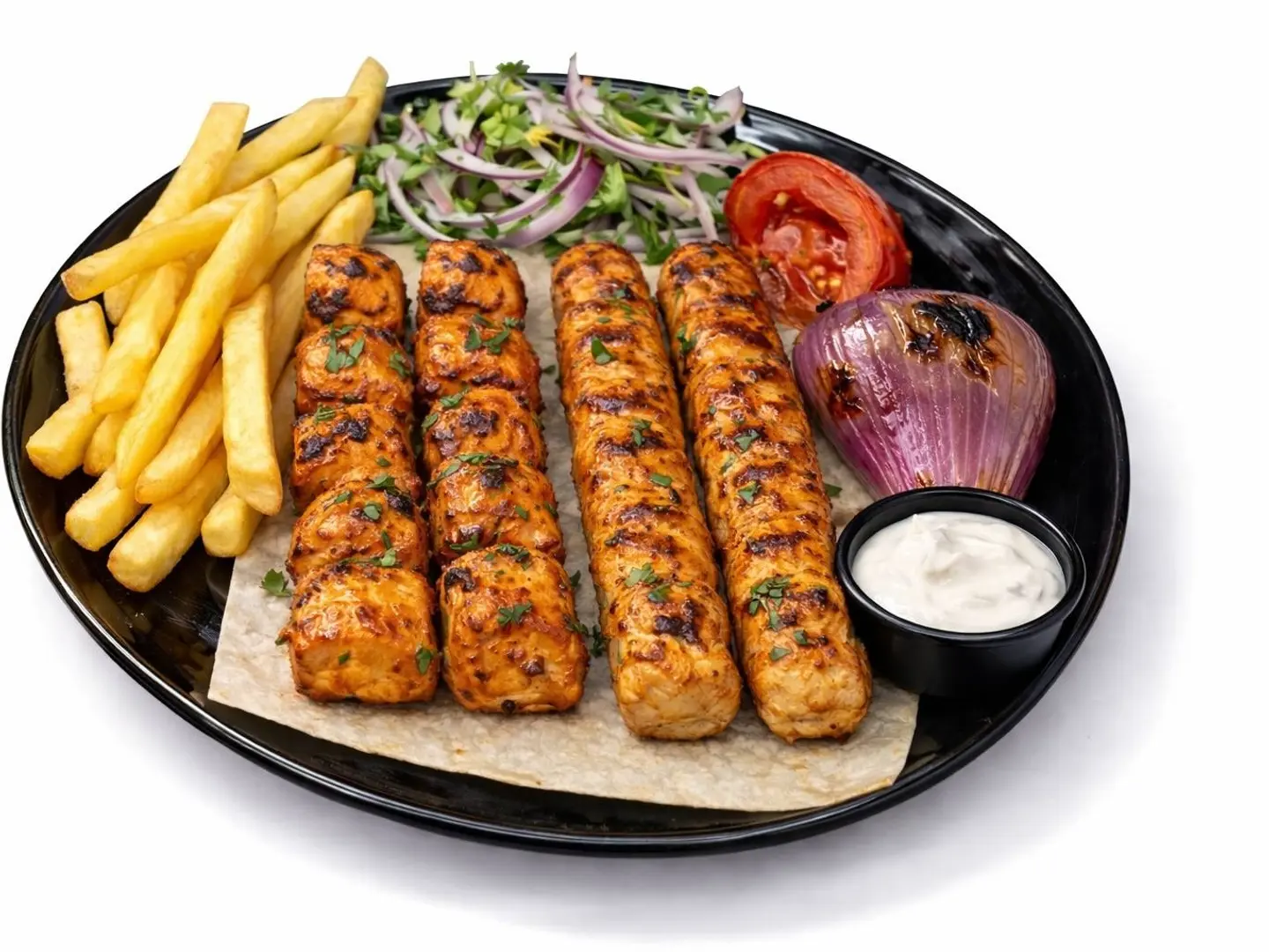 Four Pieces Of Mixed Chicken Kebabs
