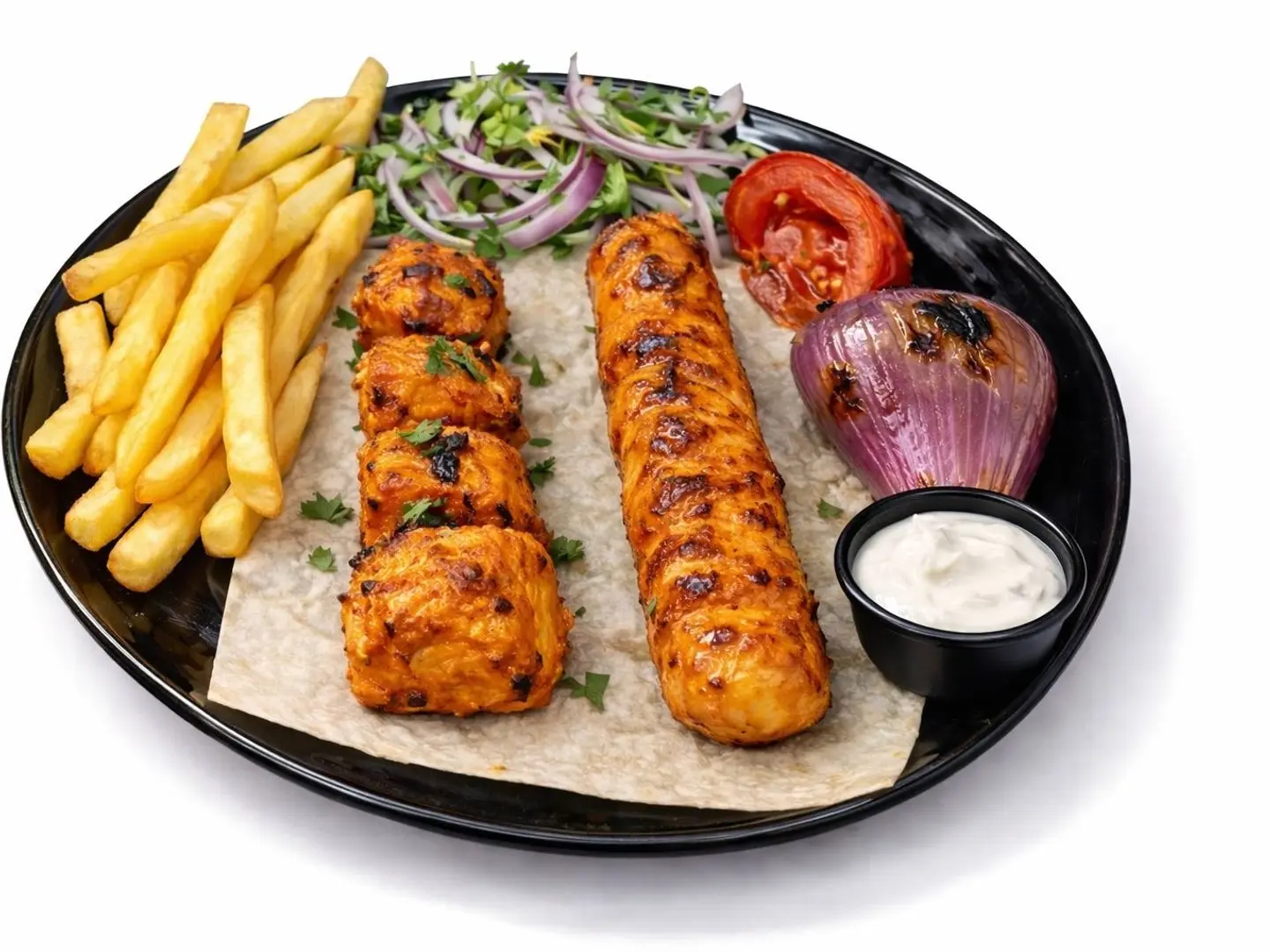 Two Pieces Of Mixed Grilled Chicken Skewers