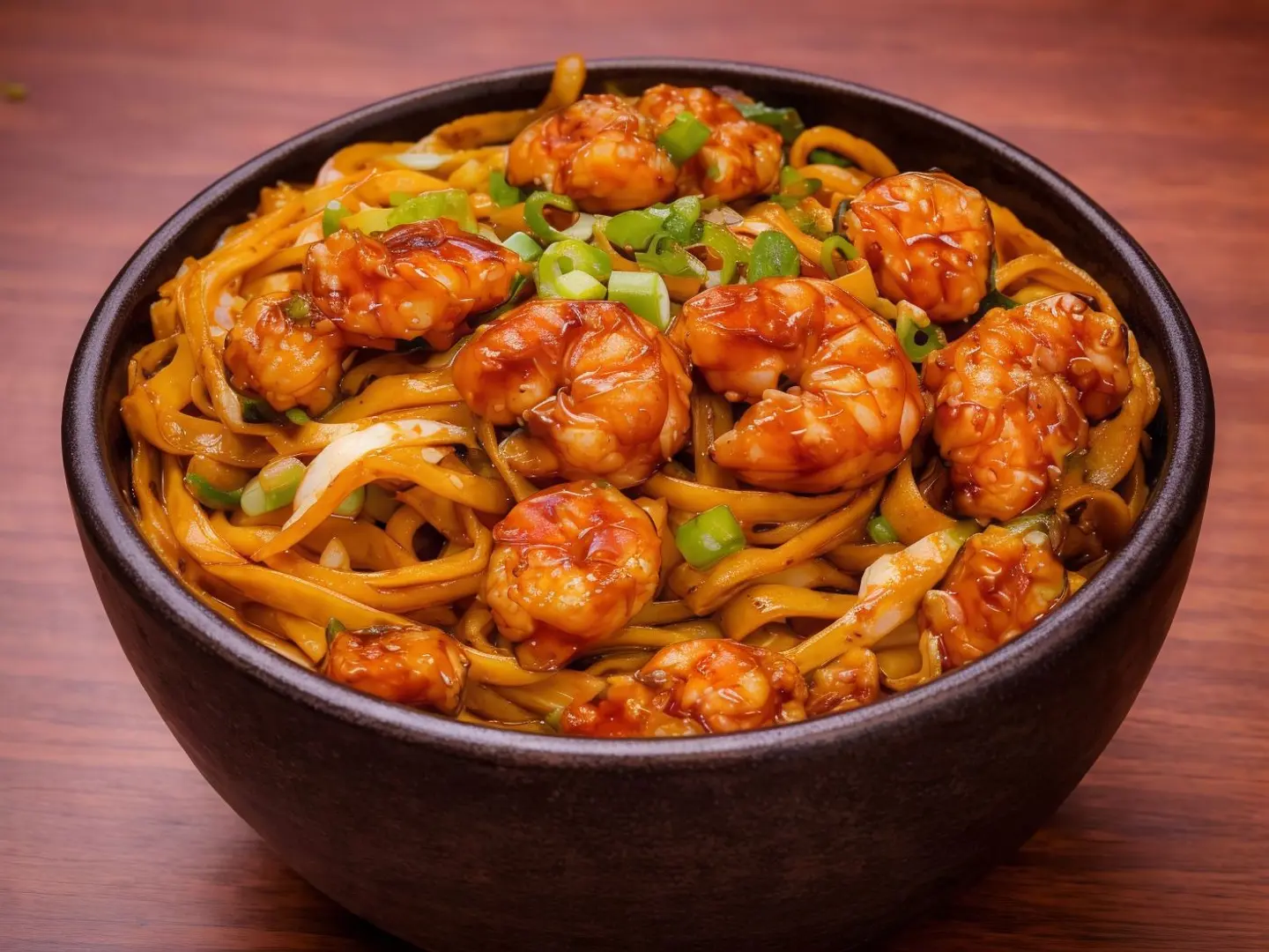 Stir Fried Noodles With Shrimp And Vegetables