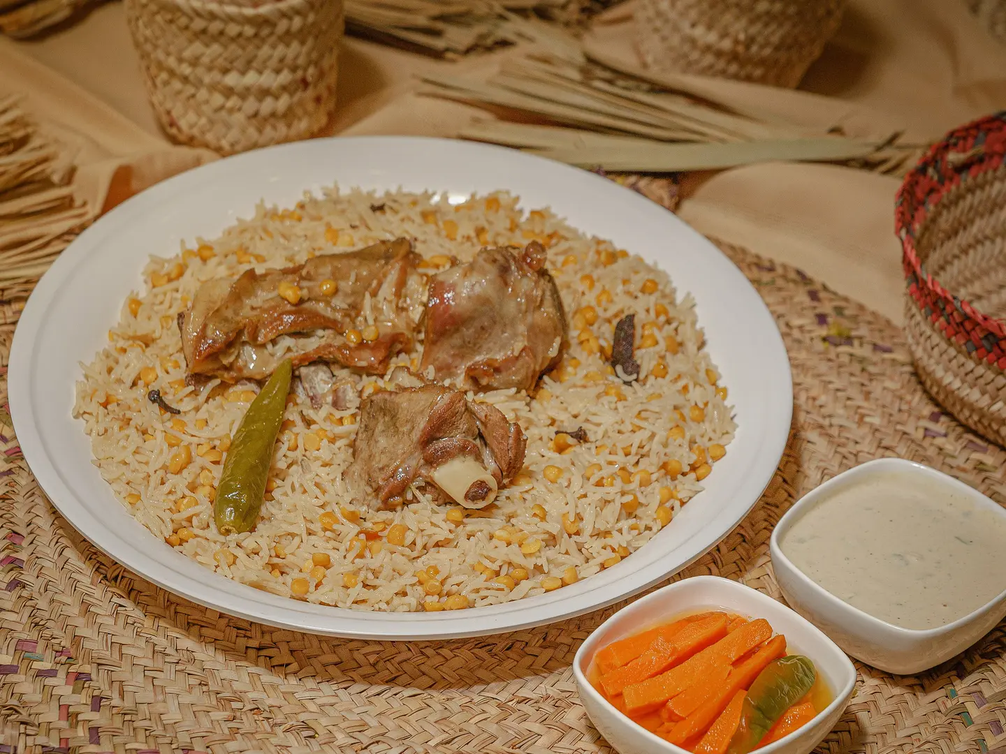 حمص لحم بالرز
