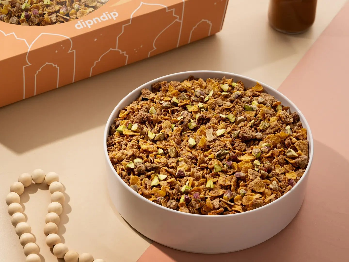 بوكس جمعات رمضان - تشيز كيك الشوكولاتة المخبوزة بالبيستاشيو