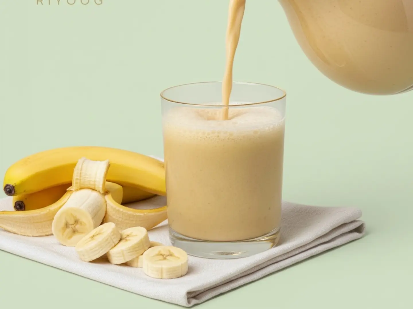 موز مع الحليب