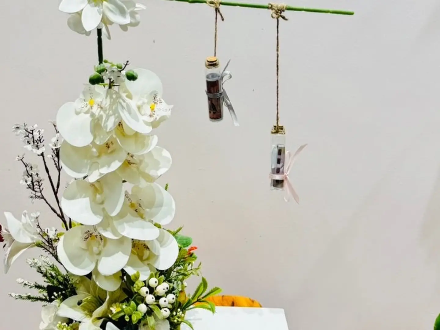 Beautiful Arrangement White Base And White Roses