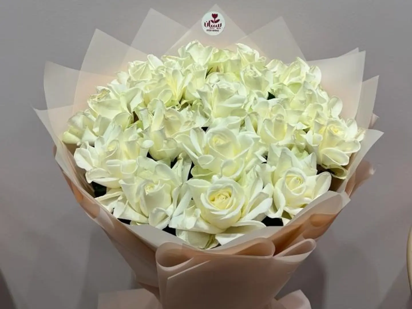 White Roses In Beautiful Packaging