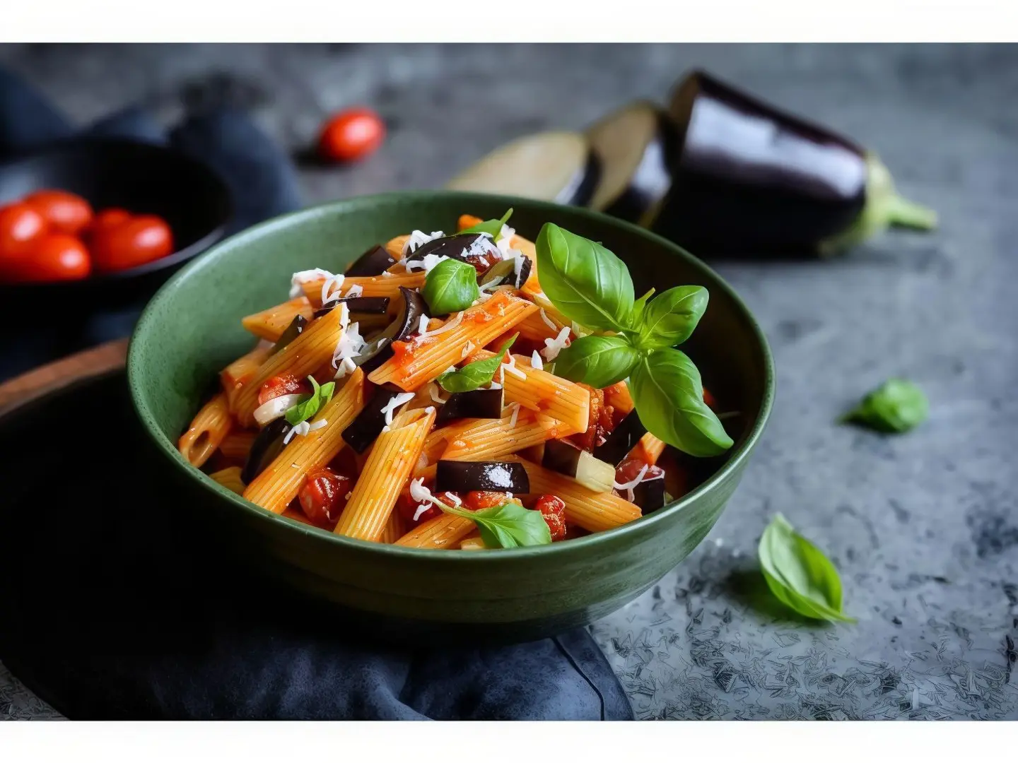 Eggplant And Cabbage Pasta