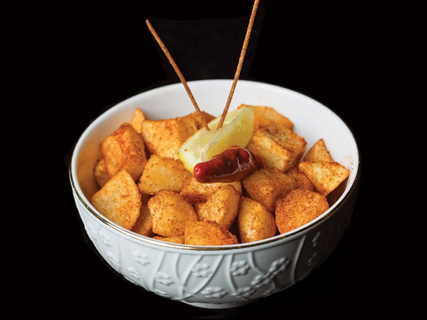 بطاطس كيوبك حار