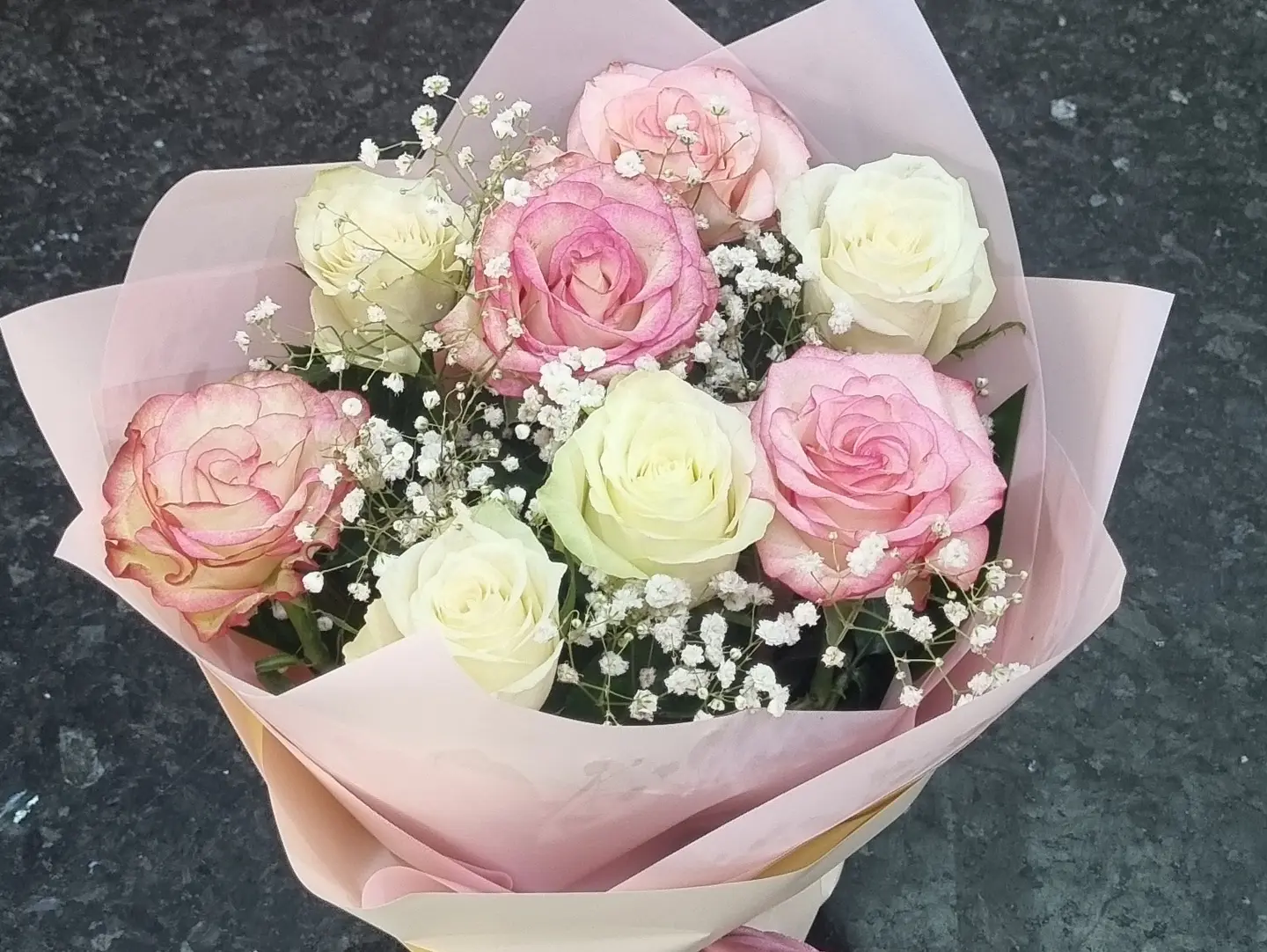 White And Pink Cork Rose Base