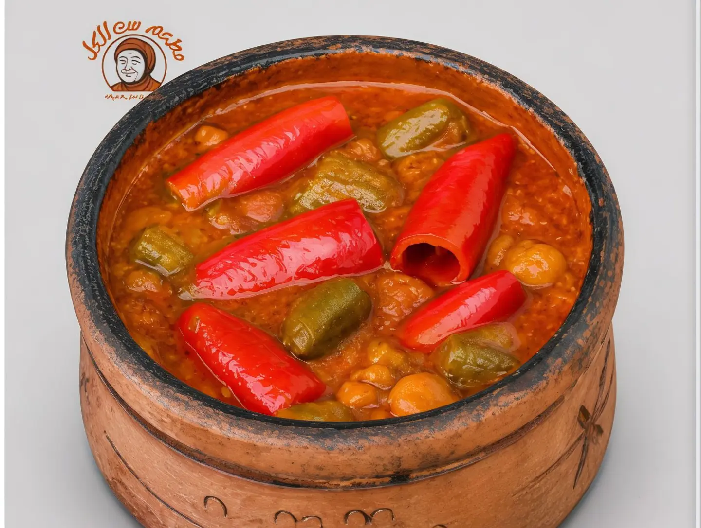 Okra Tagine With Meat Served With Rice With Vermicelli