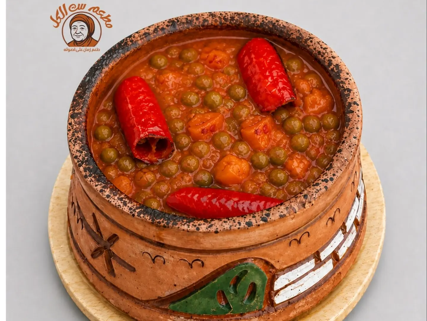 Peas Tagine With Meat Served With Rice With Vermicelli