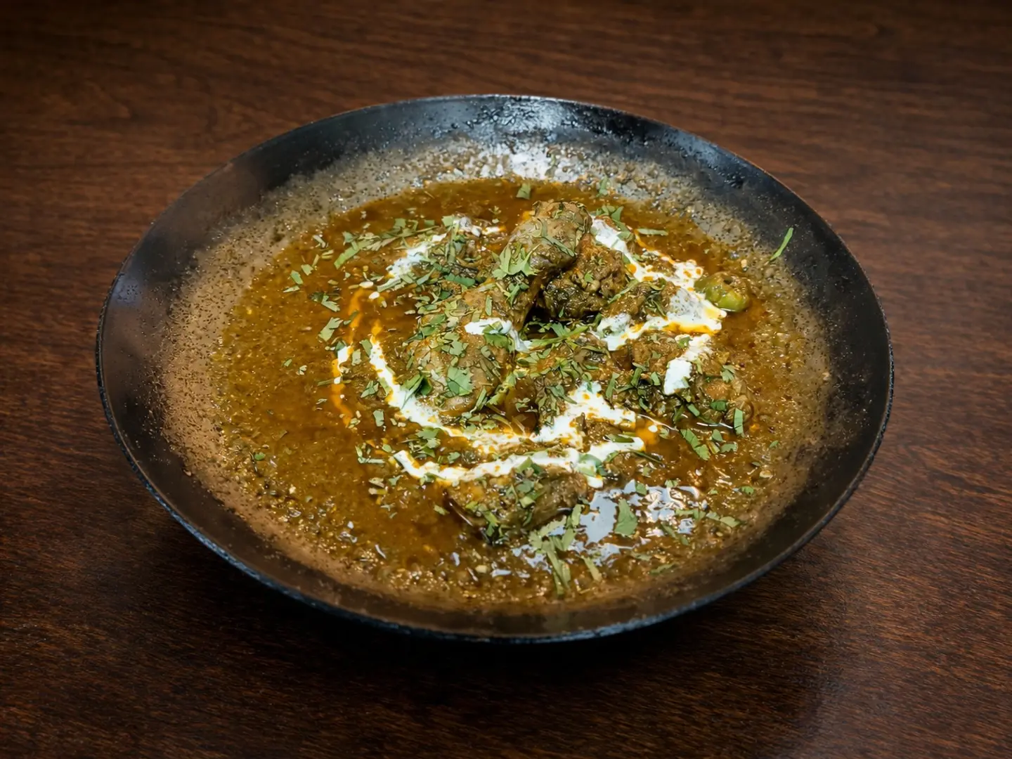 Chicken Green Karahi Half