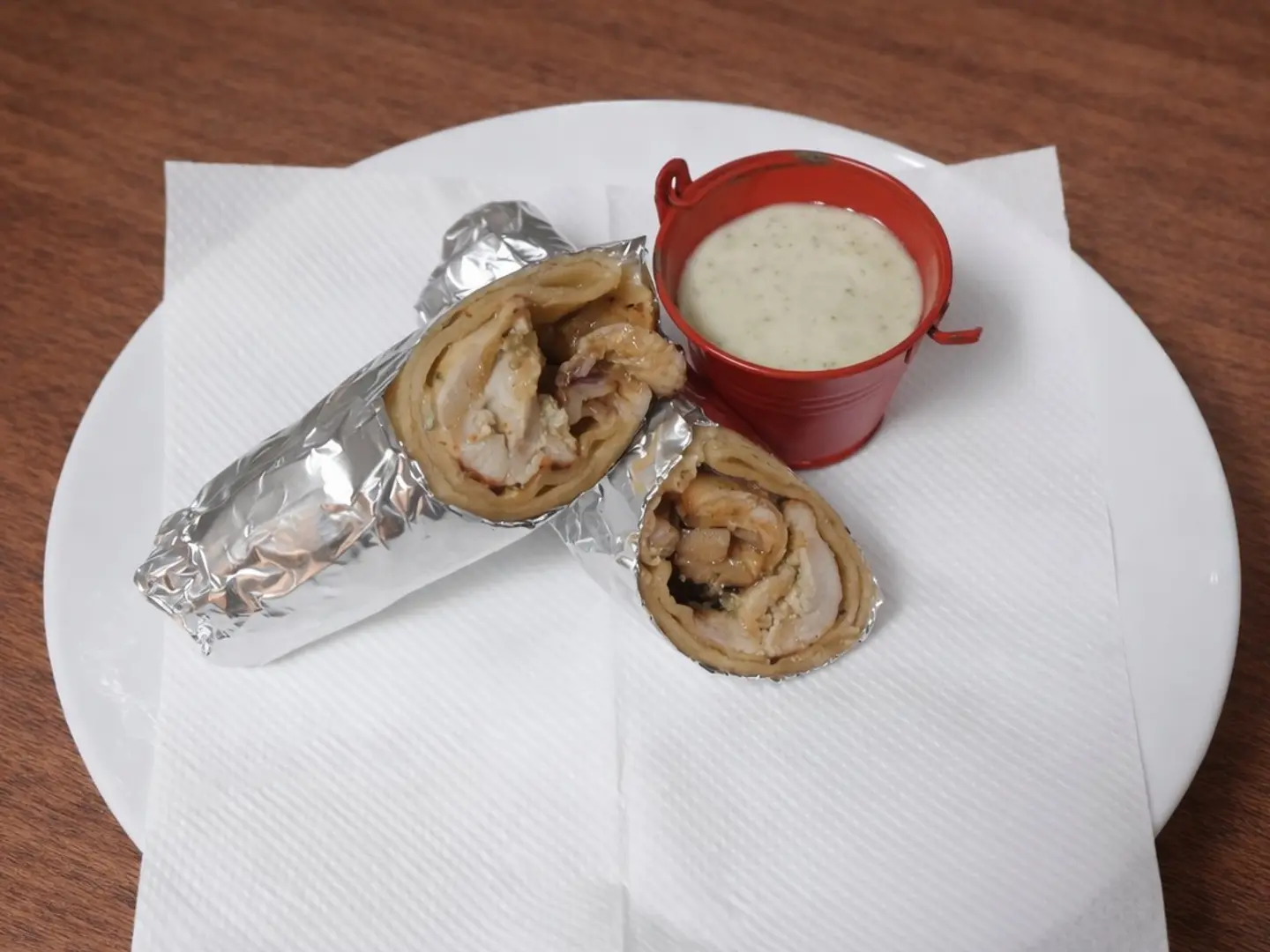 Chicken Reshmi Kabab Garlic Mayo Roll