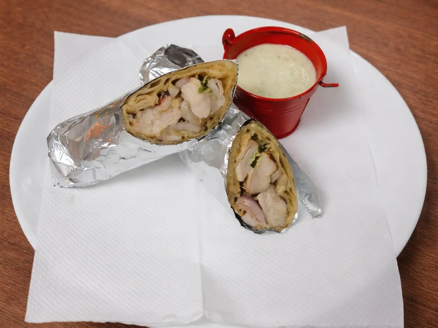 Chicken Malai Boti Garlic Mayo Roll