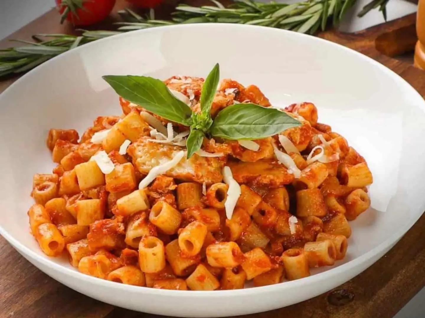 Half Chicken Pasta Dish