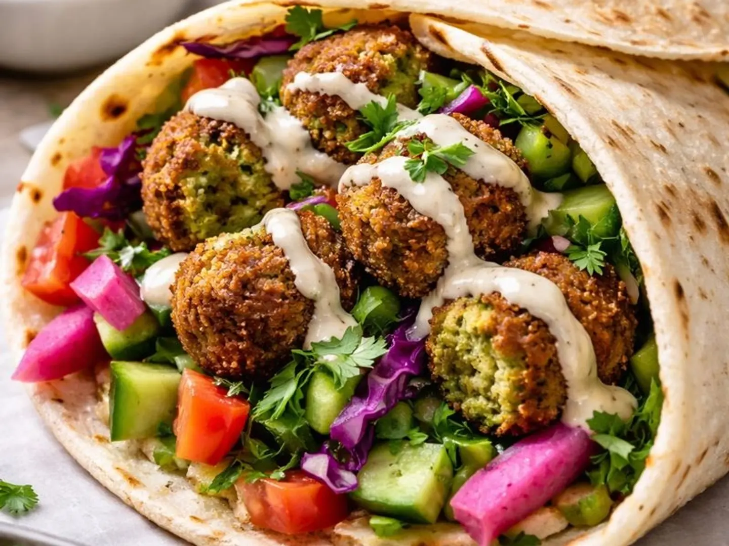 ساندوتش فلافل حمص