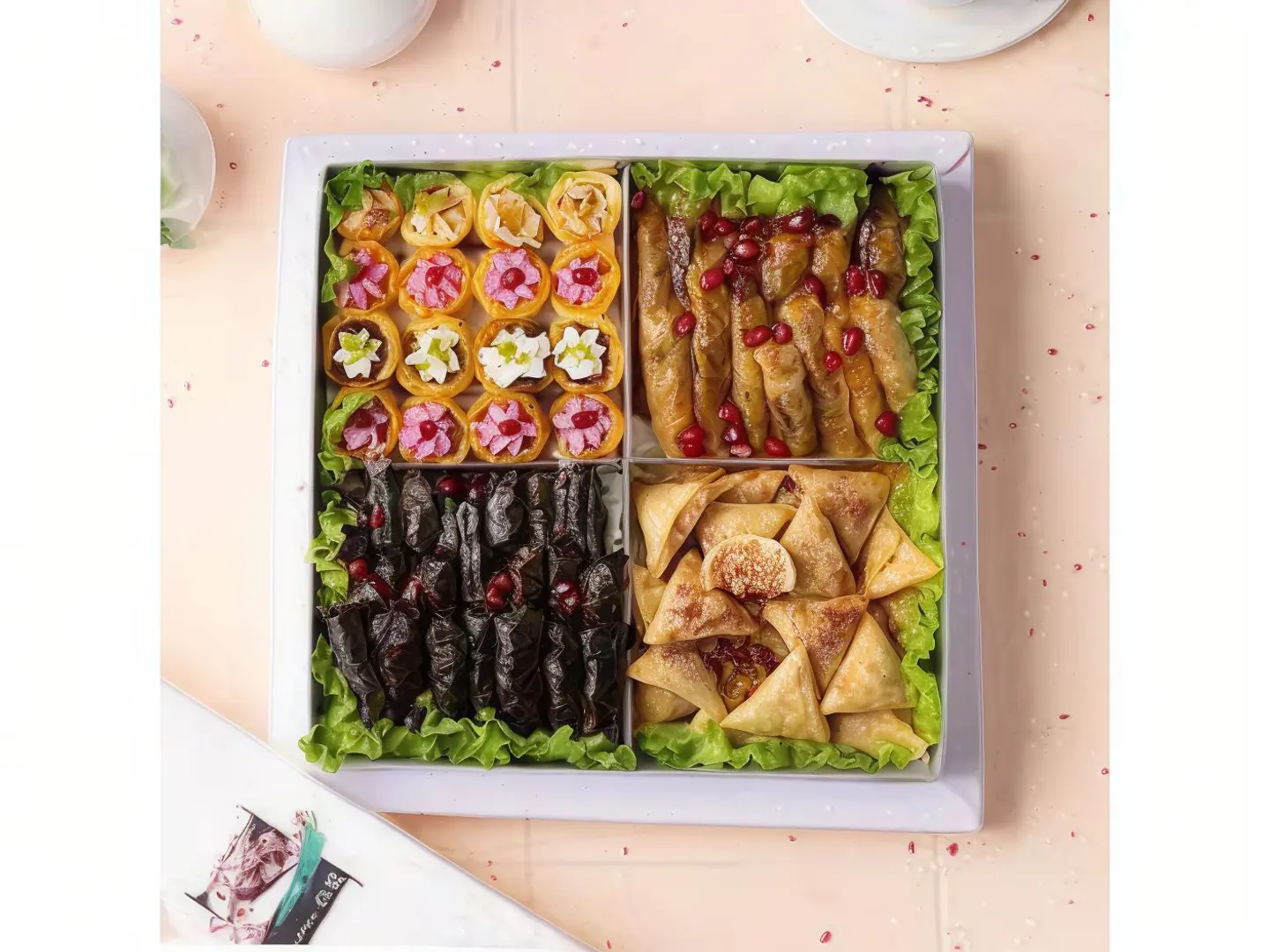 ملفوف وورق عنب ومسخن وفطائر صغير