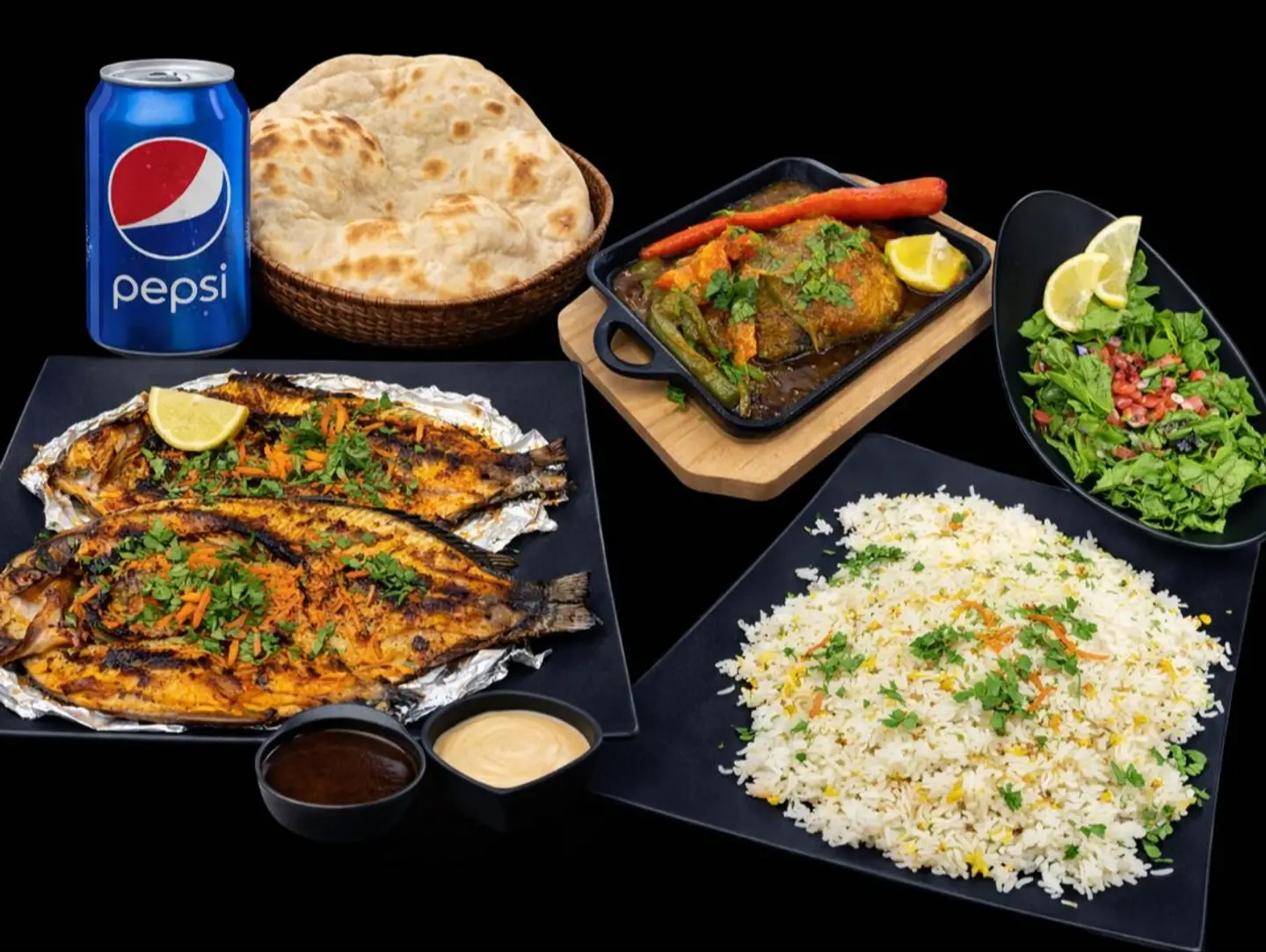 عرض البلطي المشوي والتشيلي