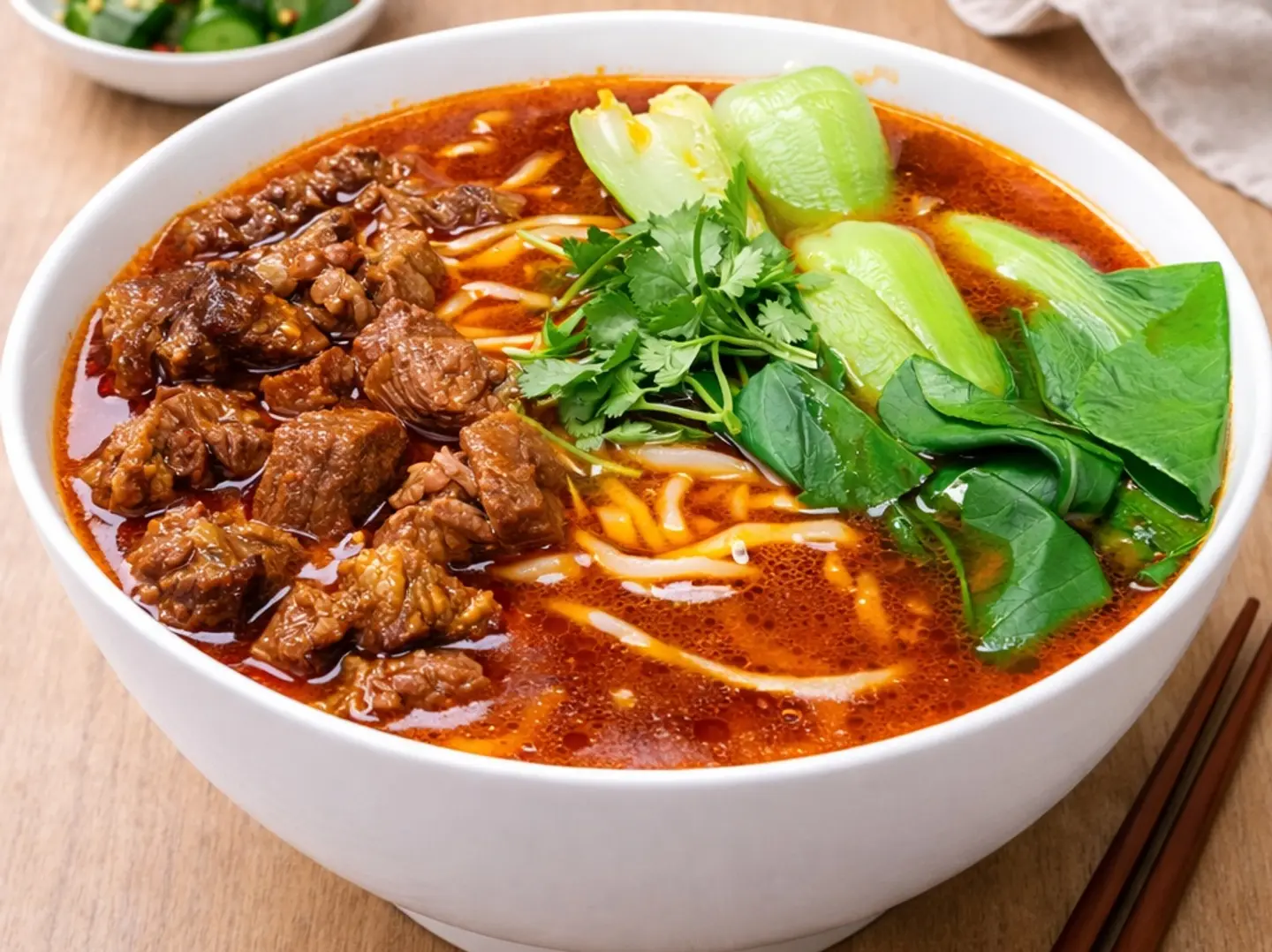 Soup Noodles Or Rice Noodles With Stewed Beef