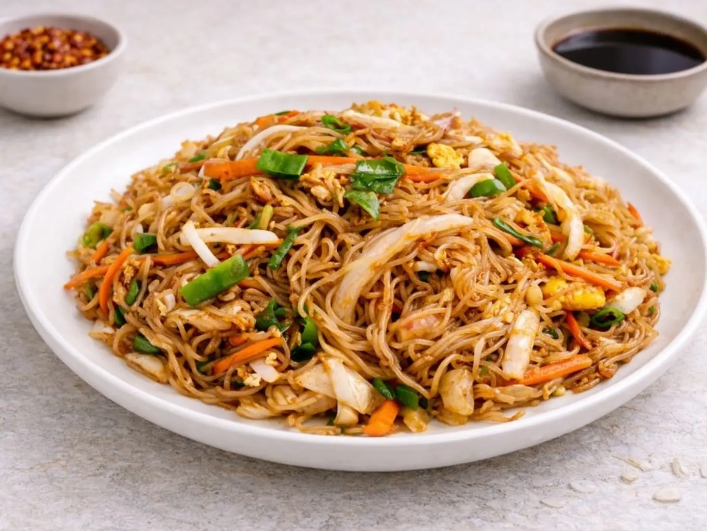 Stir Fried Rice Noodles With Eggs