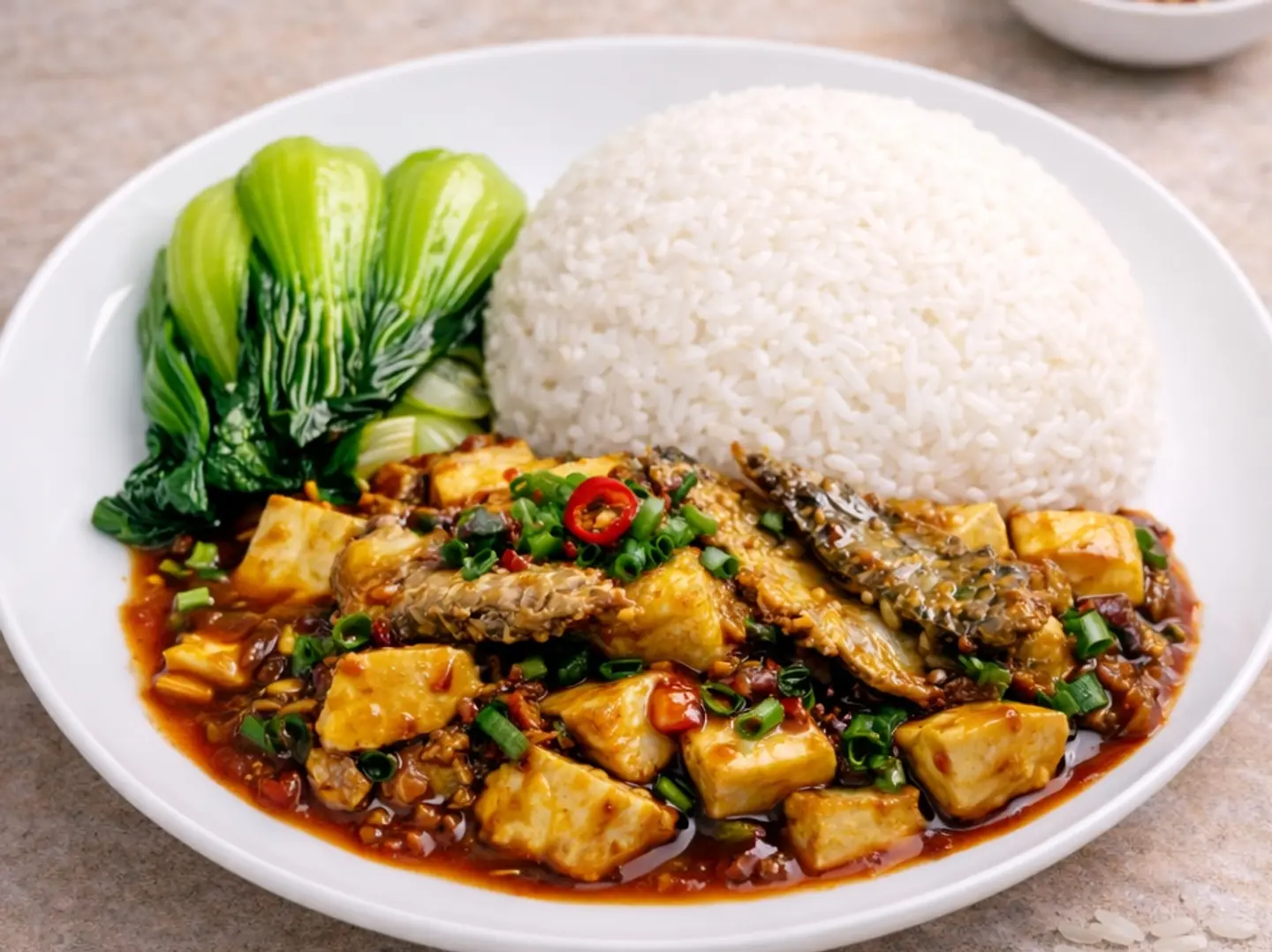 Braised Seabass With Tofu Rice Combo