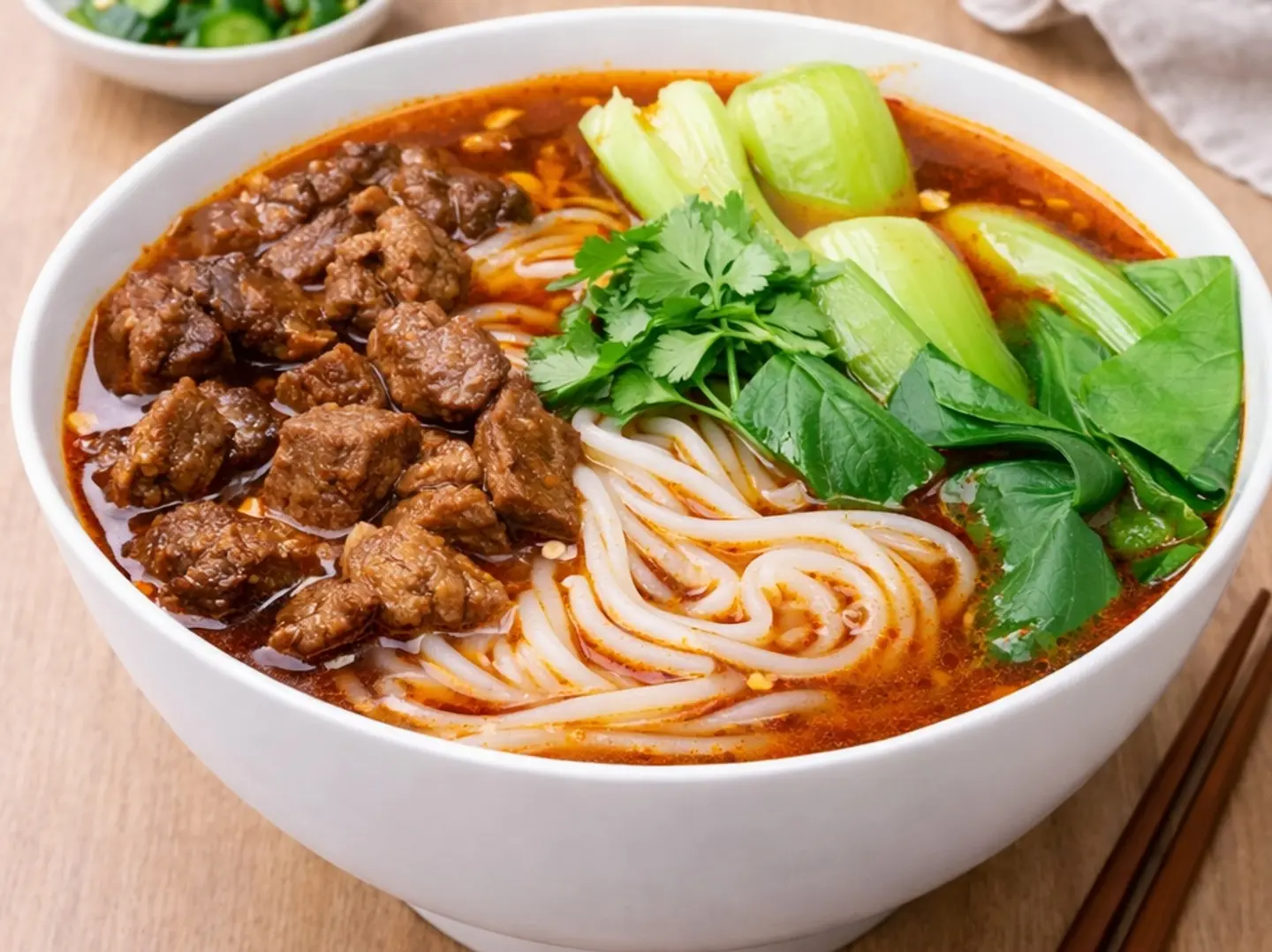 Rice Noodles With Spiced Beef
