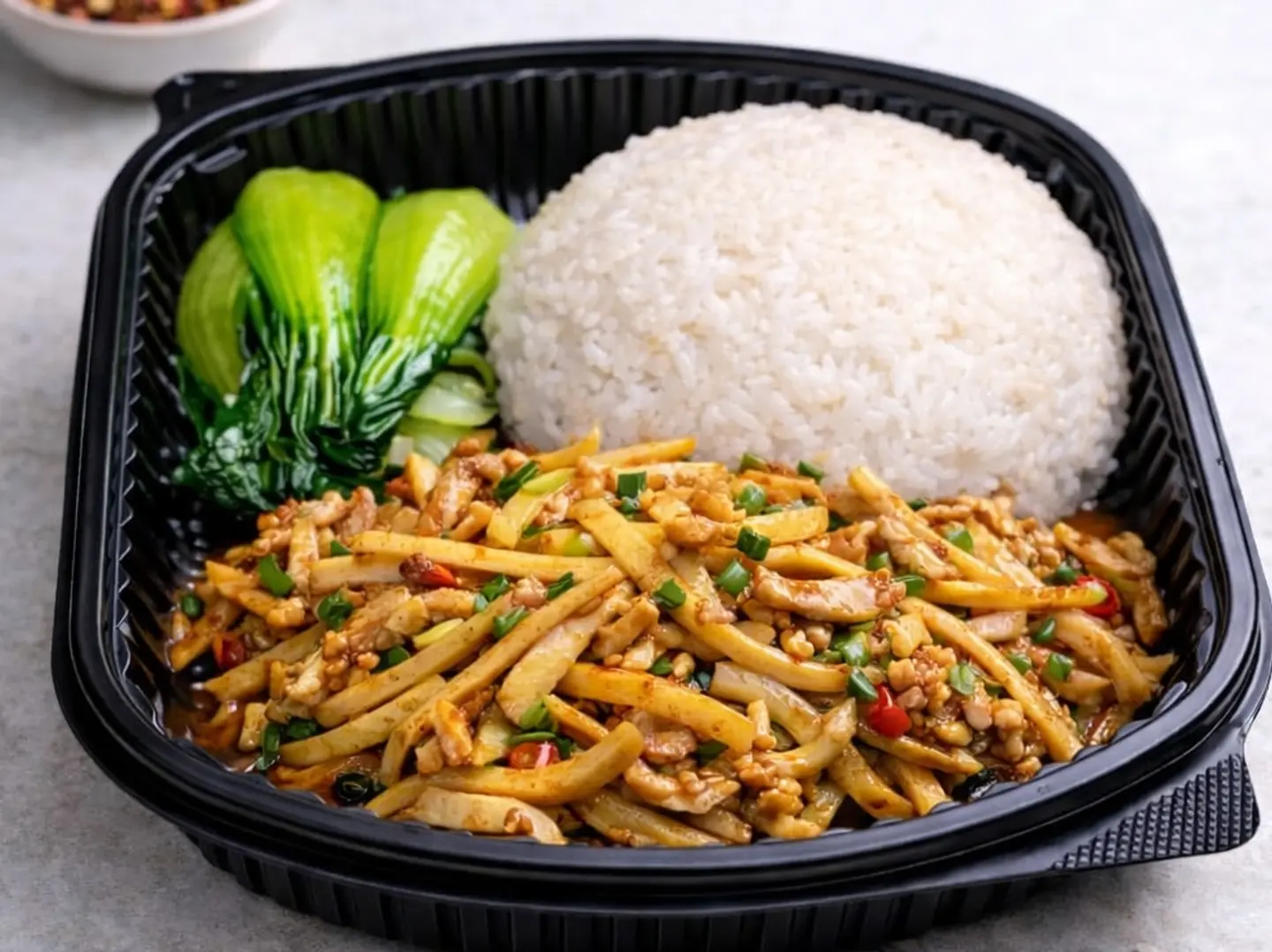 Rice With Shredded Potatoes And Chicken