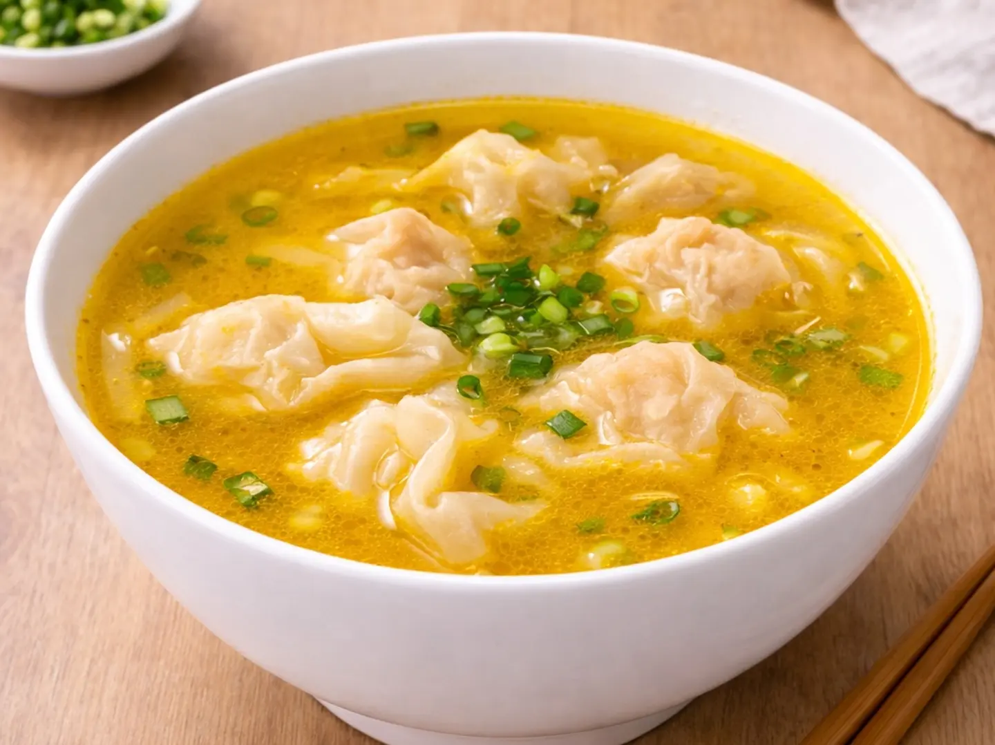 Sour Broth Chicken & Shrimp Wontons