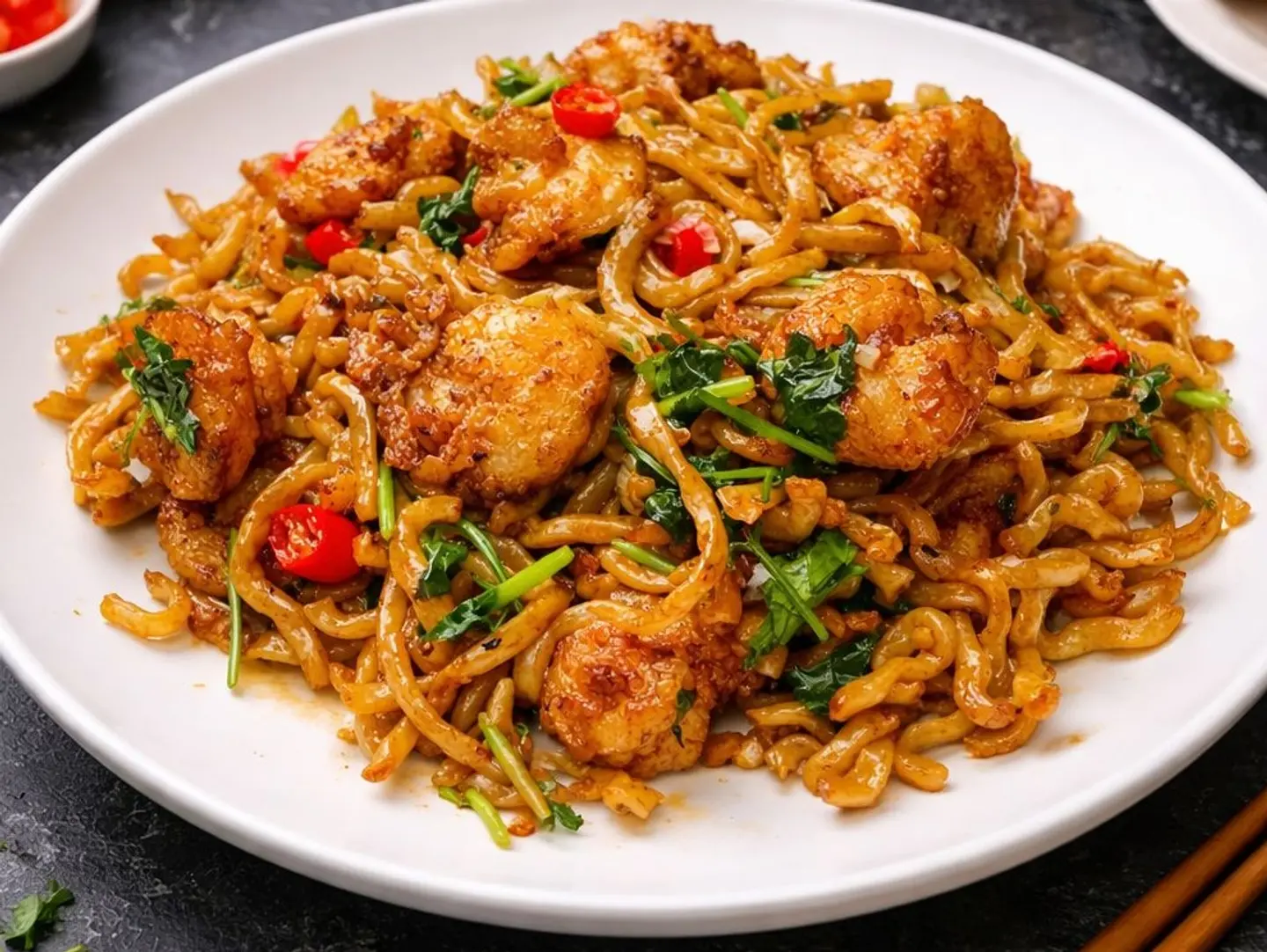 Stir Fried Noodles With Shrimp