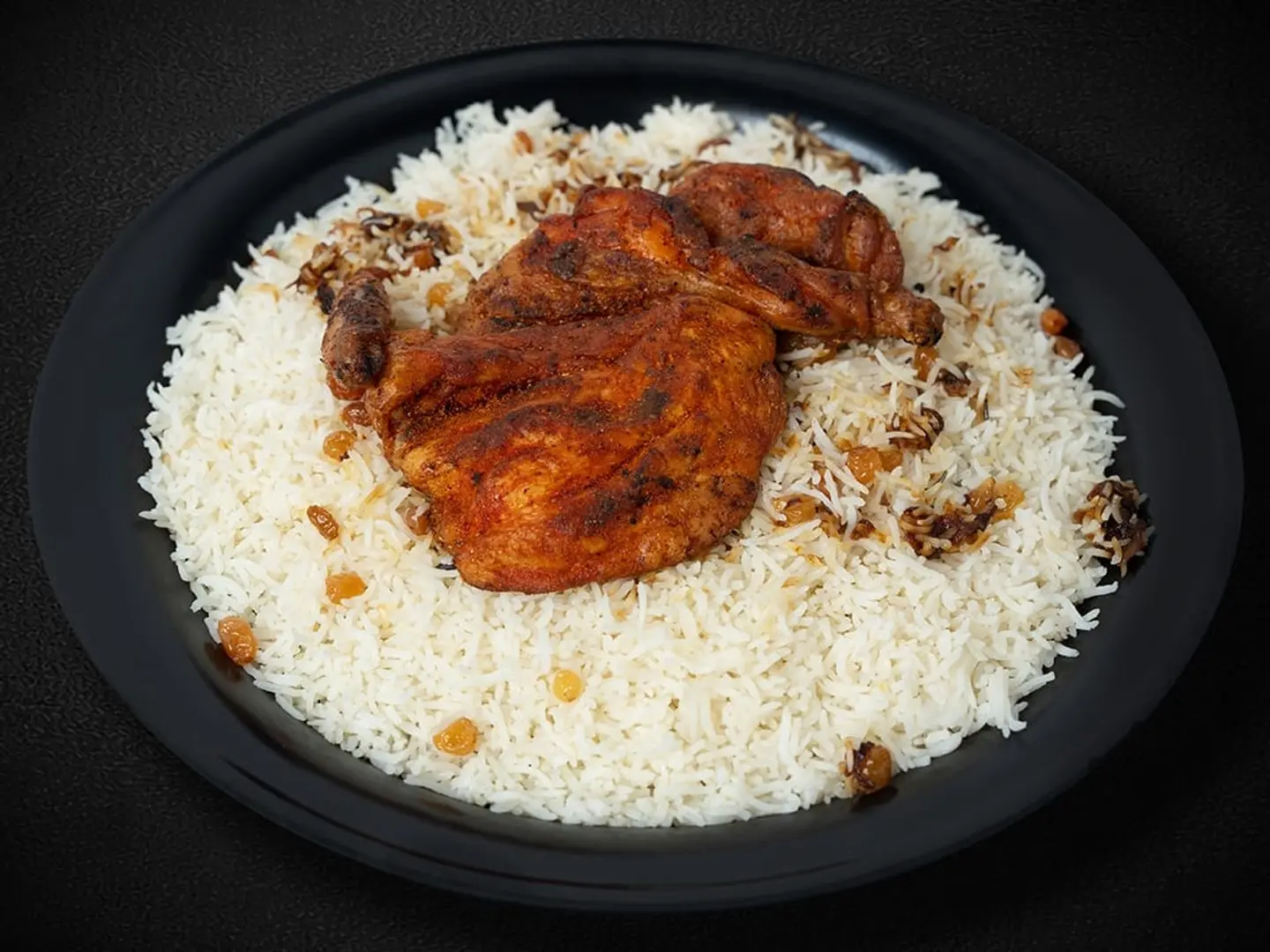 نصف مظبي حراق مع أرز بشاور