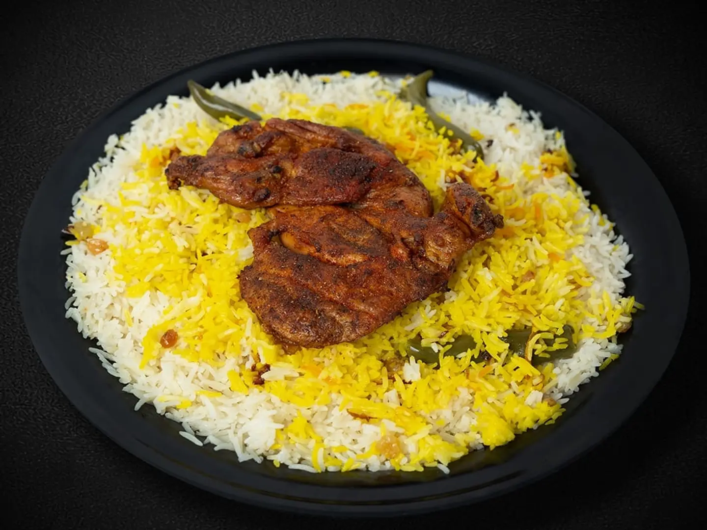 نصف مظبي حراق مع أرز شعبي