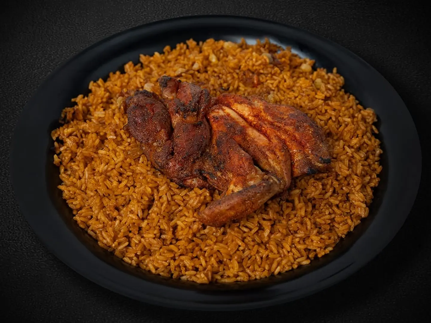 نصف حبة مظبي حراق مع الارز الاحمر