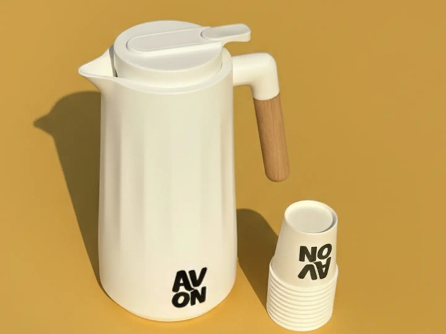 ترمس قهوة سعودية آفون الابيض