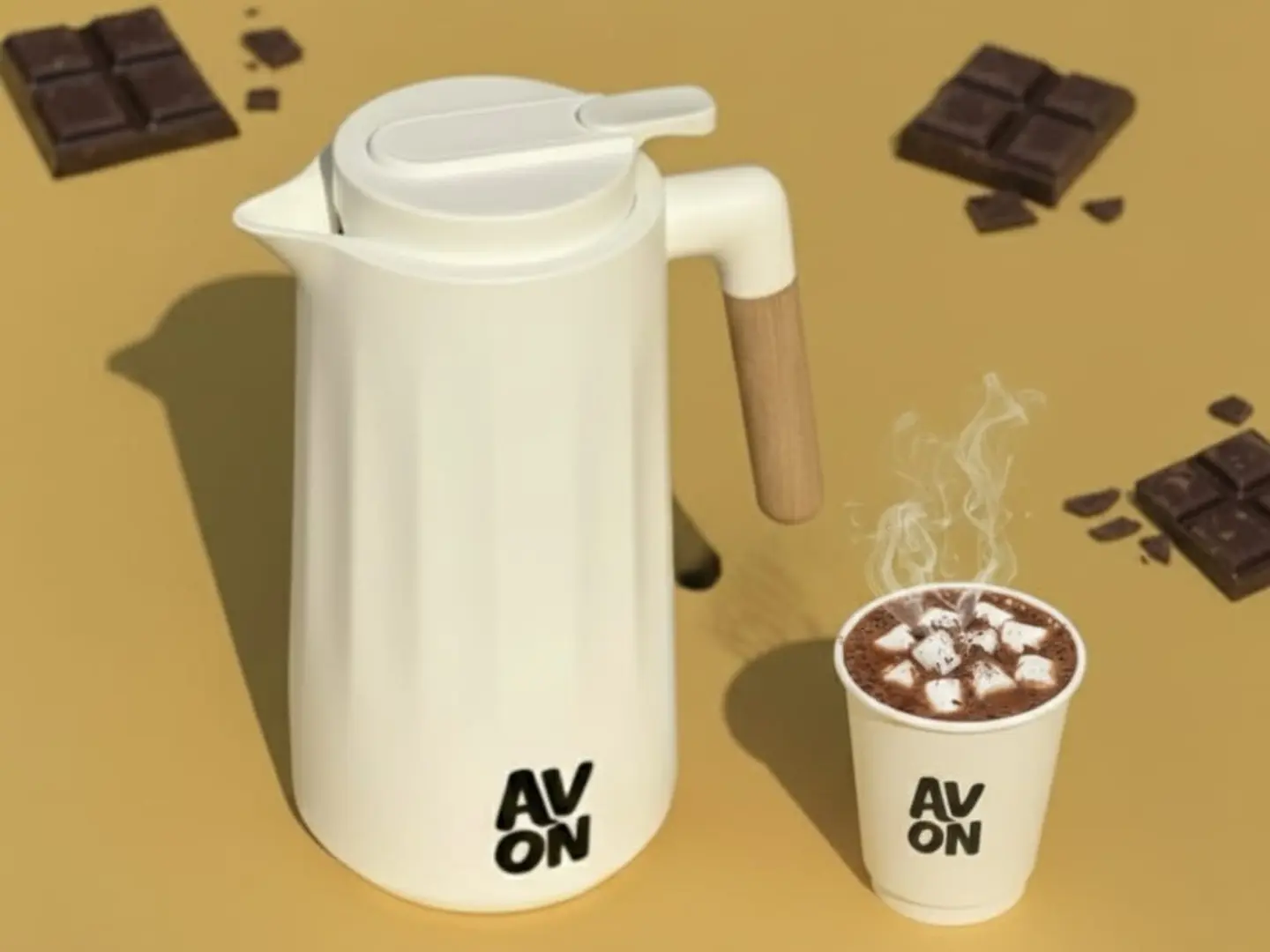 تُرمس هوت شوكلت مع مارشميلو