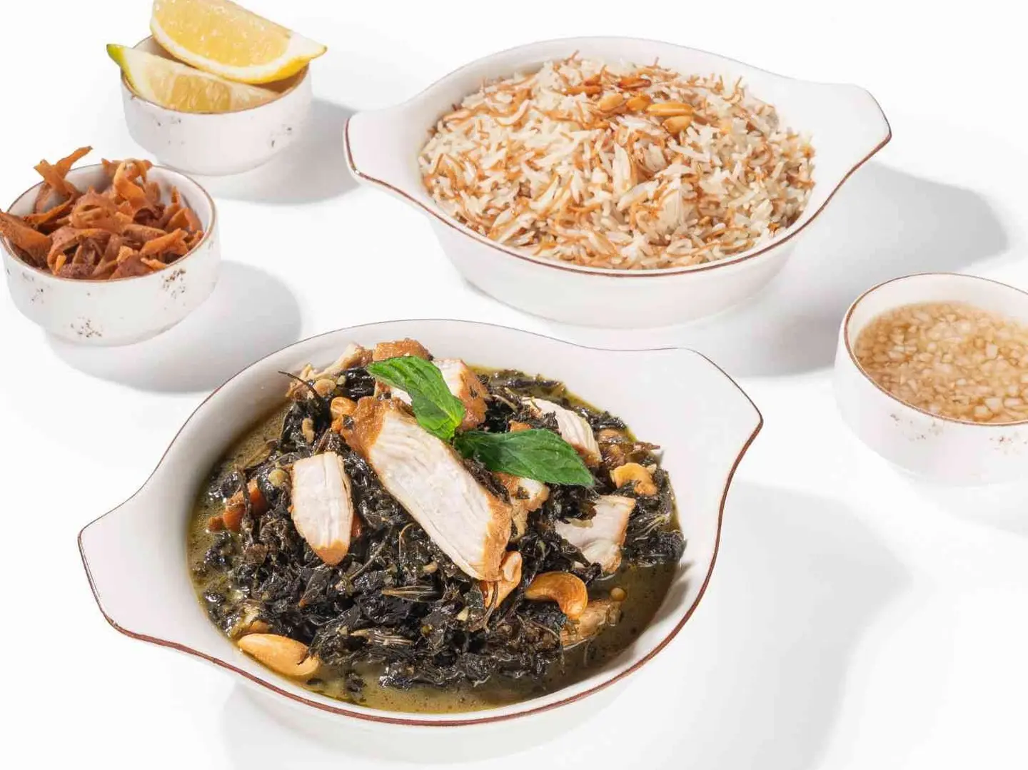 Wednesday, Chicken Mouloukieh (Serves 2)