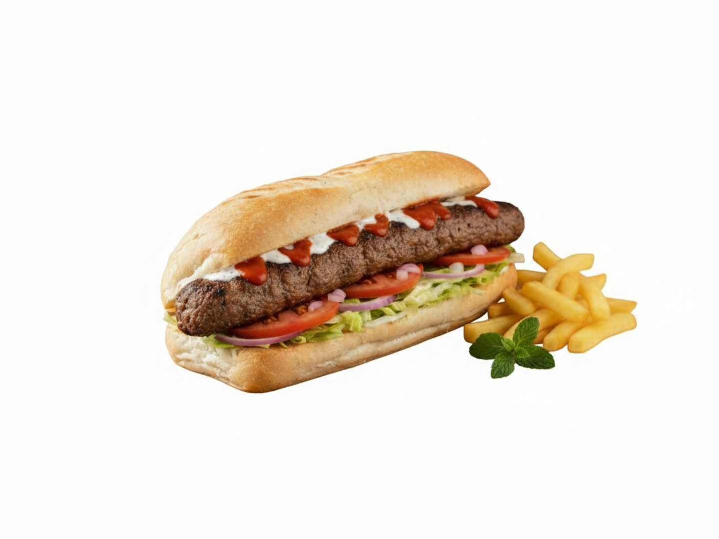 كباب سوبريم مع بطاطس مقلية