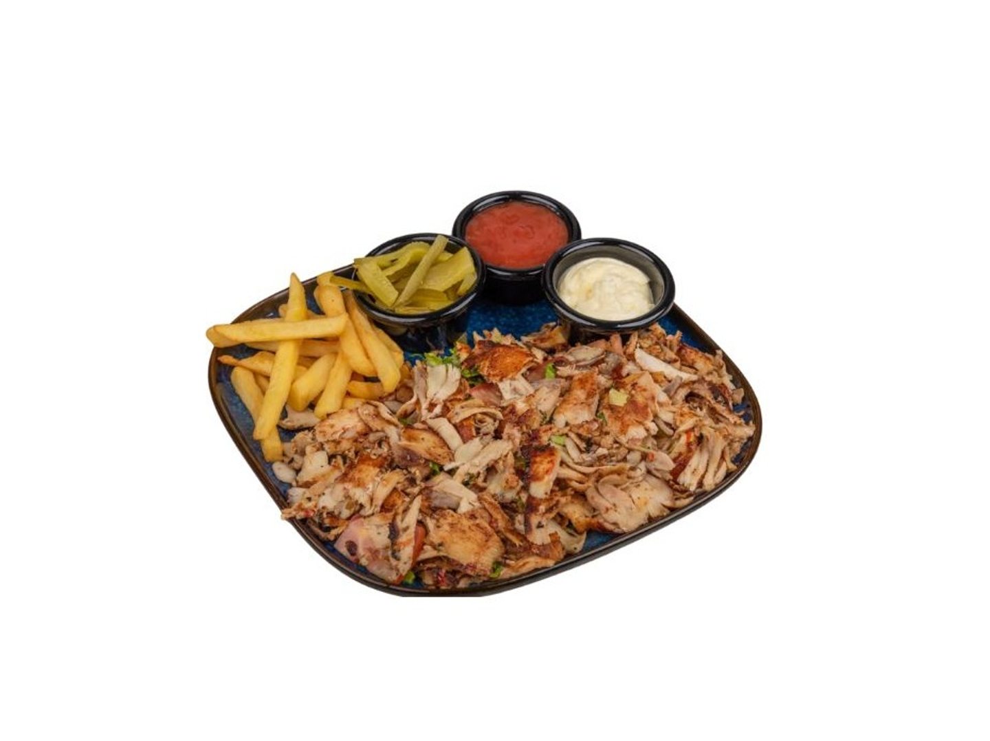 صحن شاورما صغير مع خبز