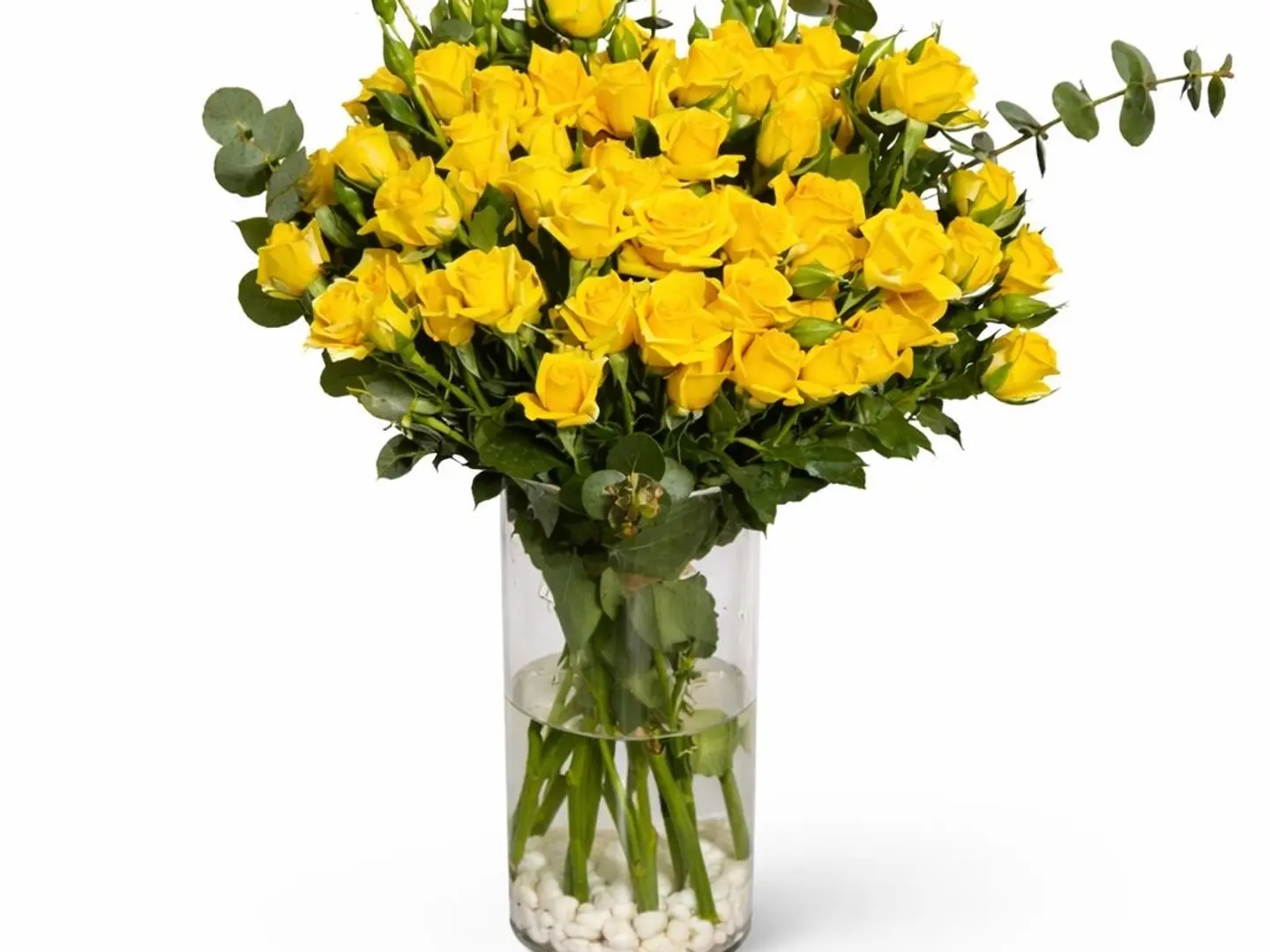 Yellow Baby Rose Vase