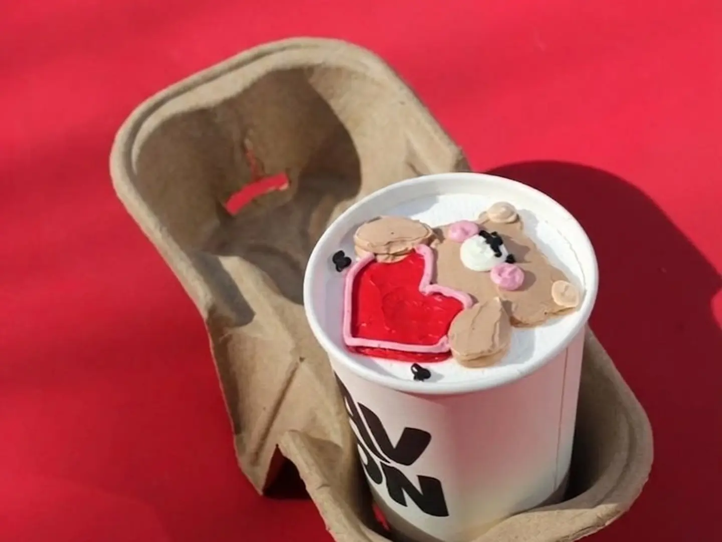 Cake Cup With Love Bear Without Flowers