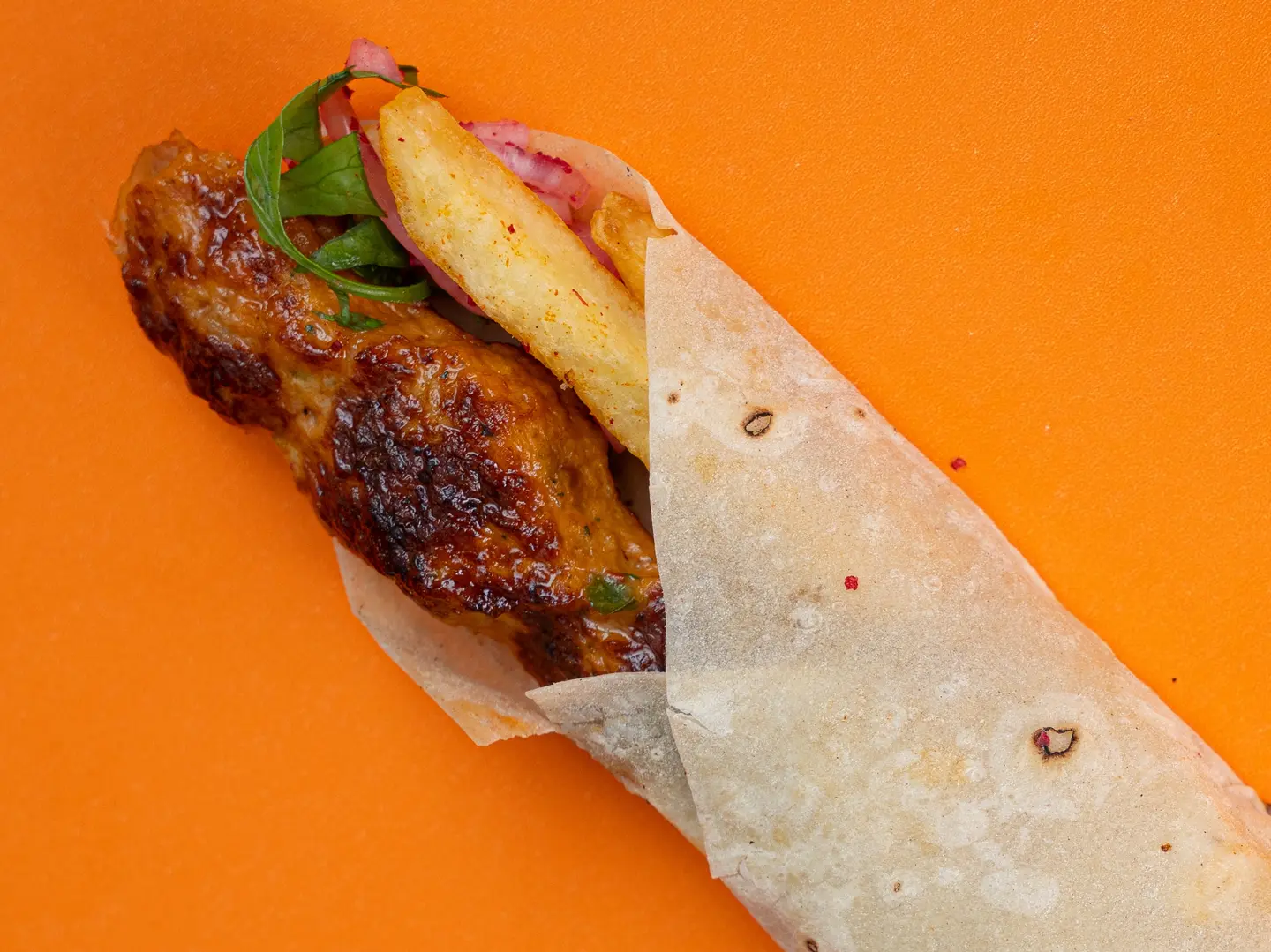 Grilled Meat Kebab Sandwich