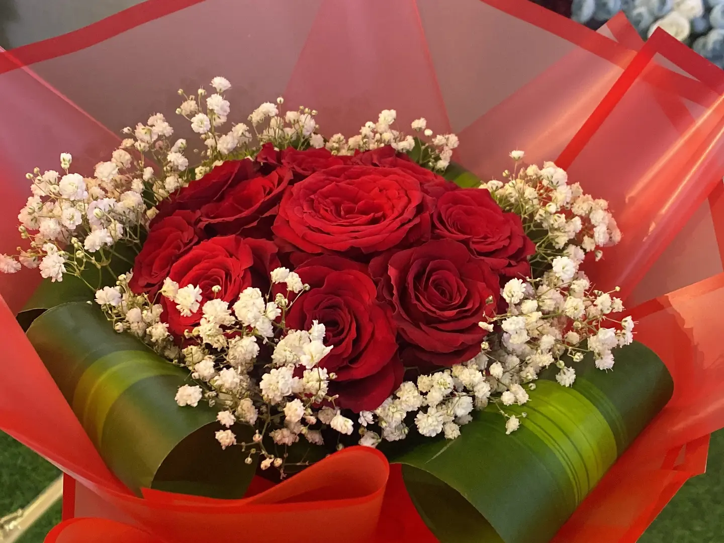 بوكيه ورد احمر