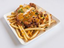 بطاطس مع لحم مشوي