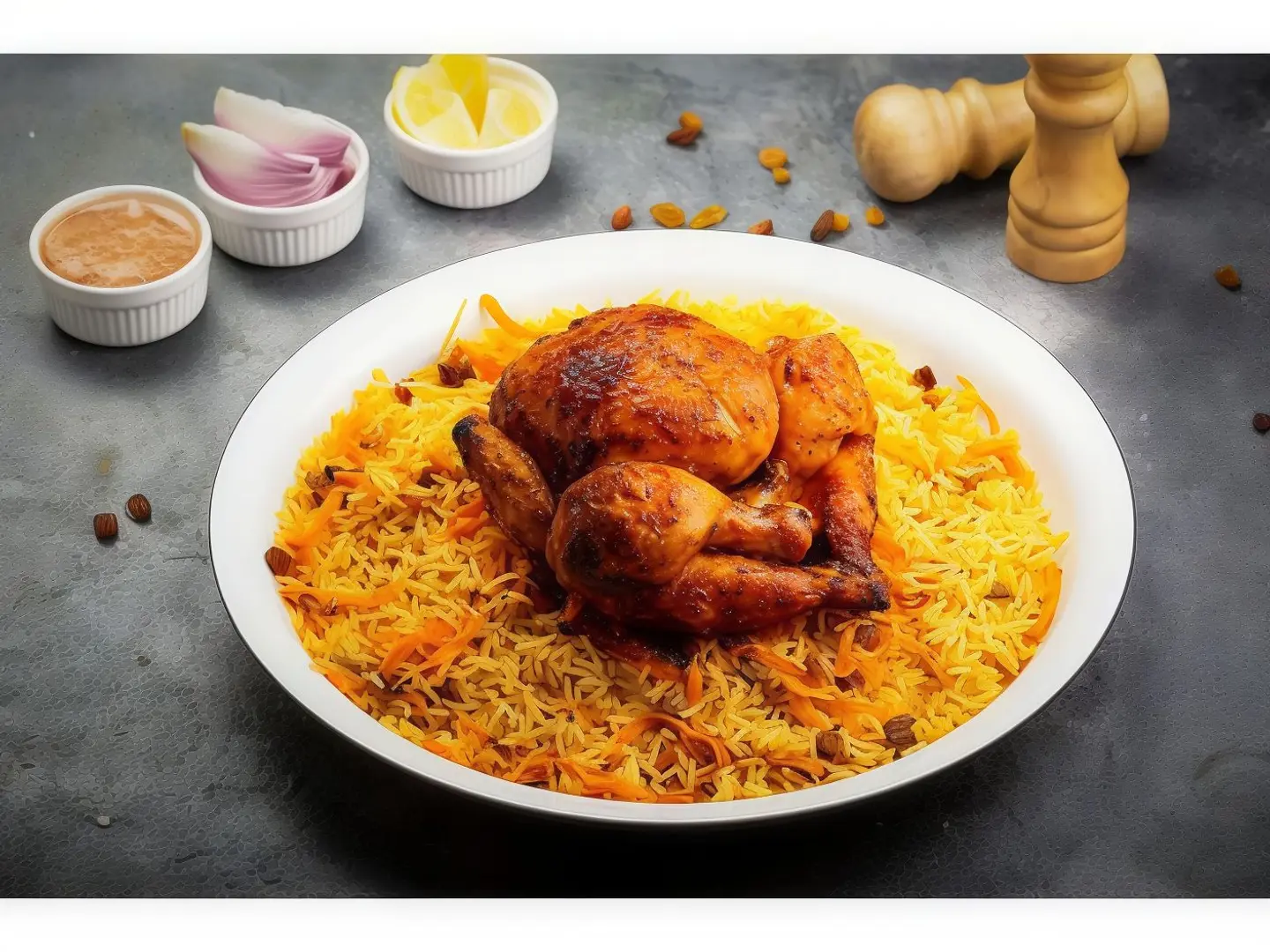 Grilled Chicken With Bukhari Rice