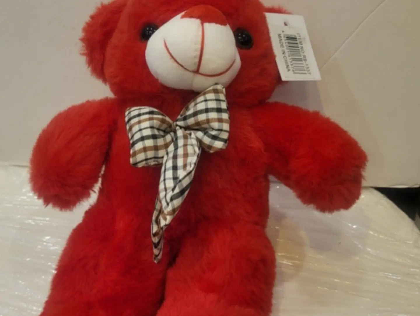 Red Teddy Bear With A Bow