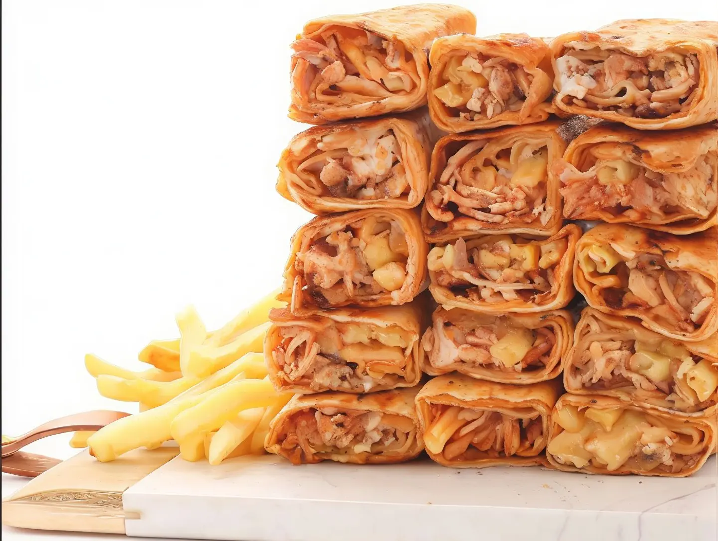 صحن شاورما عربي كبير مع جبن